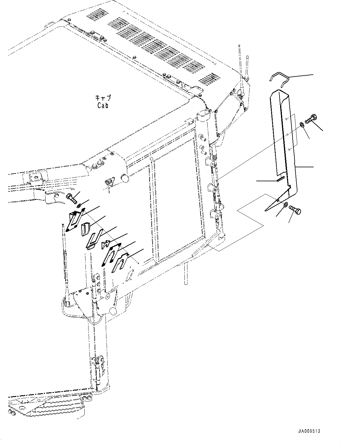 Bulldozers Komatsu / D61EX-23M0 S/N B50001(D61EXM0) / Cab Electrical Unit, Cover(K017001 : K0230-002001)