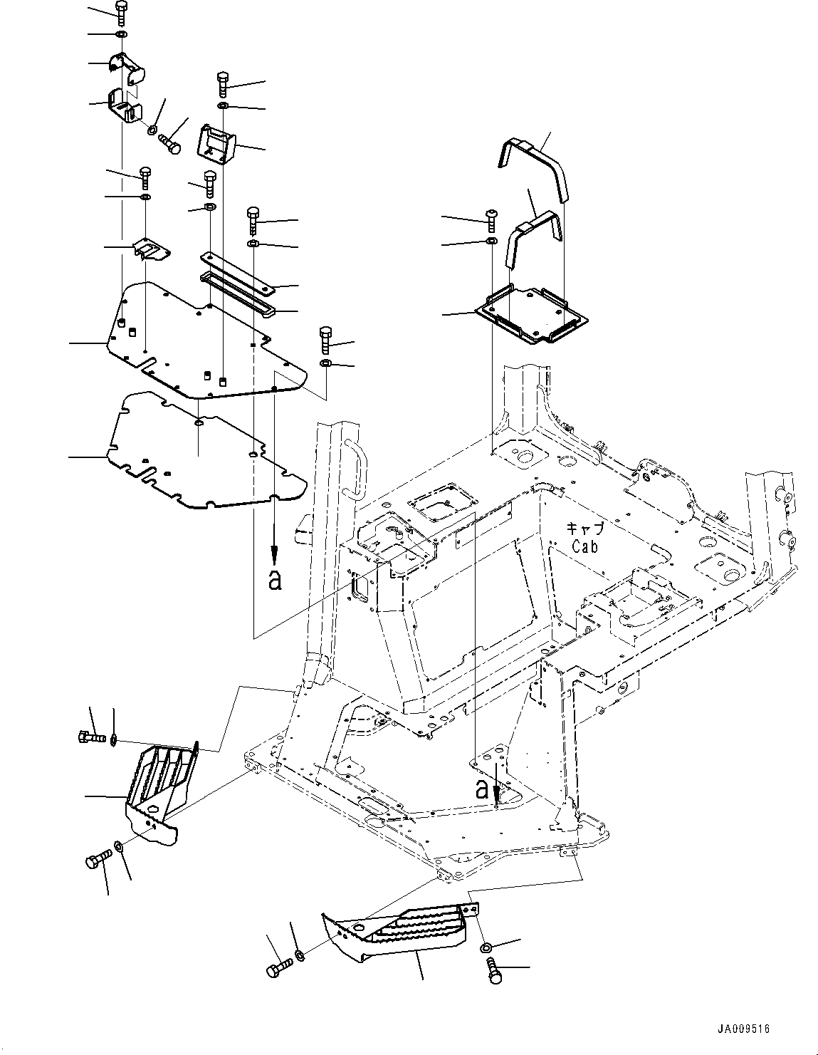 Bulldozers Komatsu / D61EX-23M0 S/N B50001(D61EXM0) / Cab Electrical Unit, Bracket(K017004 : K0230-002004)