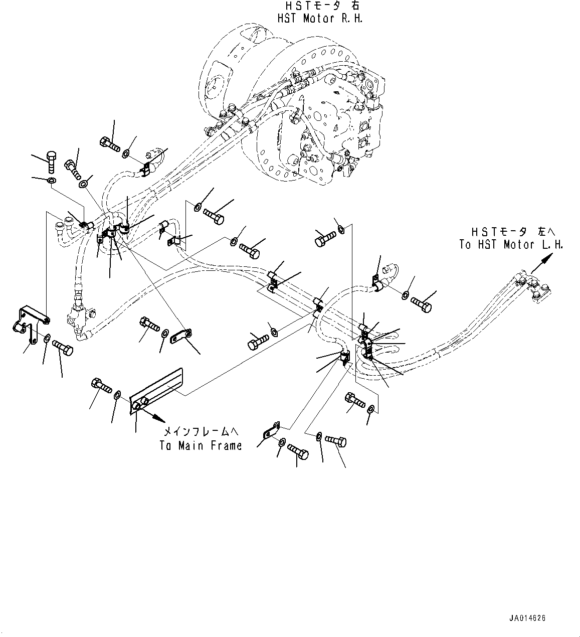 Bulldozers Komatsu / D61PXI-24 S/N B60001-UP(D61PXI24) / Drain Piping, Mounting (#B60001-)(H007001 : H0340-001001)