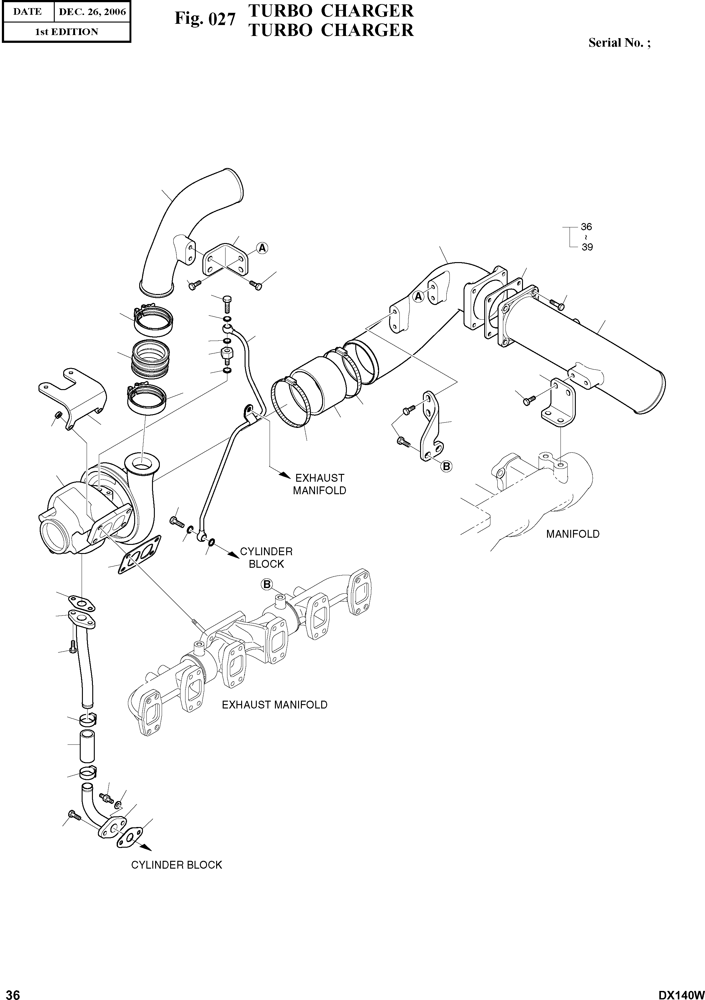 Other: DOOSAN-DAEWOO / DX140W(DX140W) / TURBO CHARGER(027 : 027)