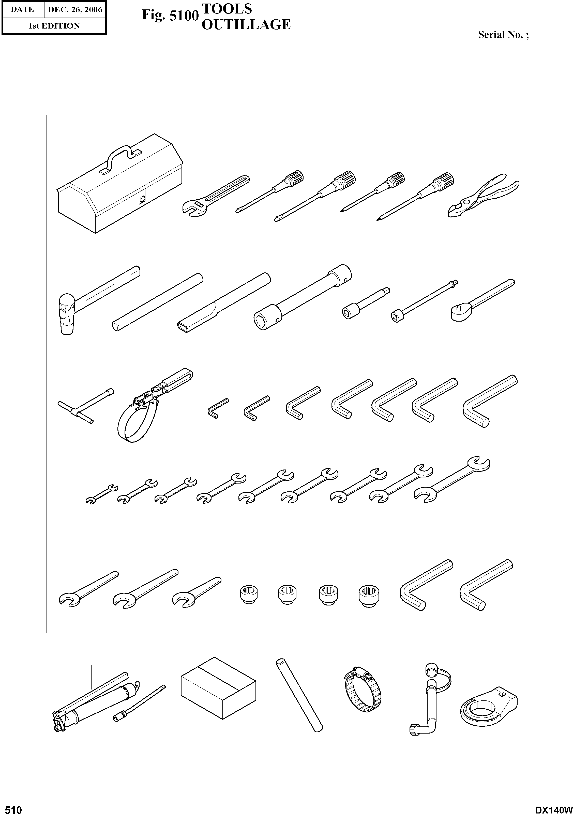 Other: DOOSAN-DAEWOO / DX140W(DX140W) / TOOLS(5100 : 5100)