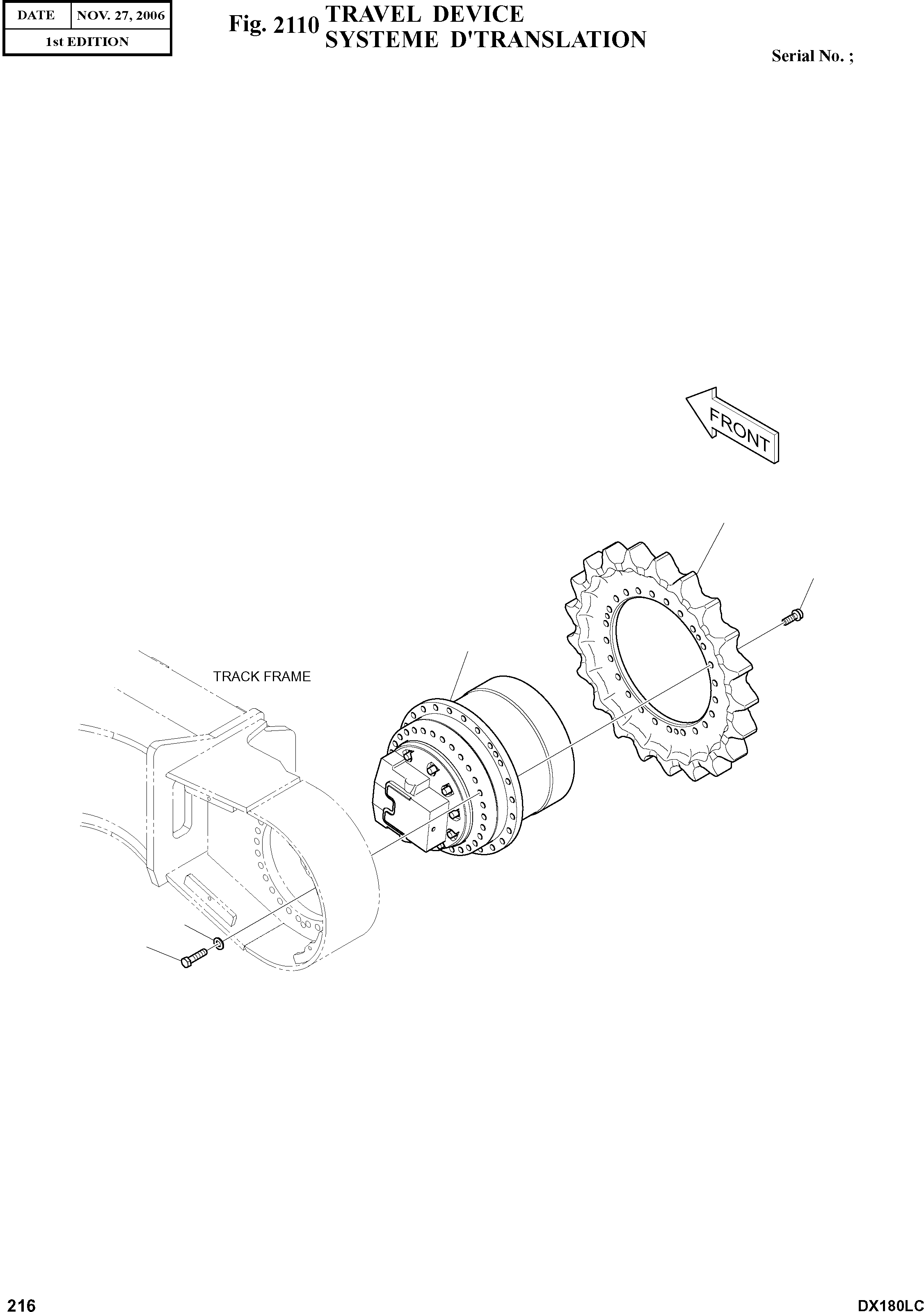 Other: DOOSAN-DAEWOO / DX180LC(DX180LC) / TRAVEL DEVICE(2110 : 2110)