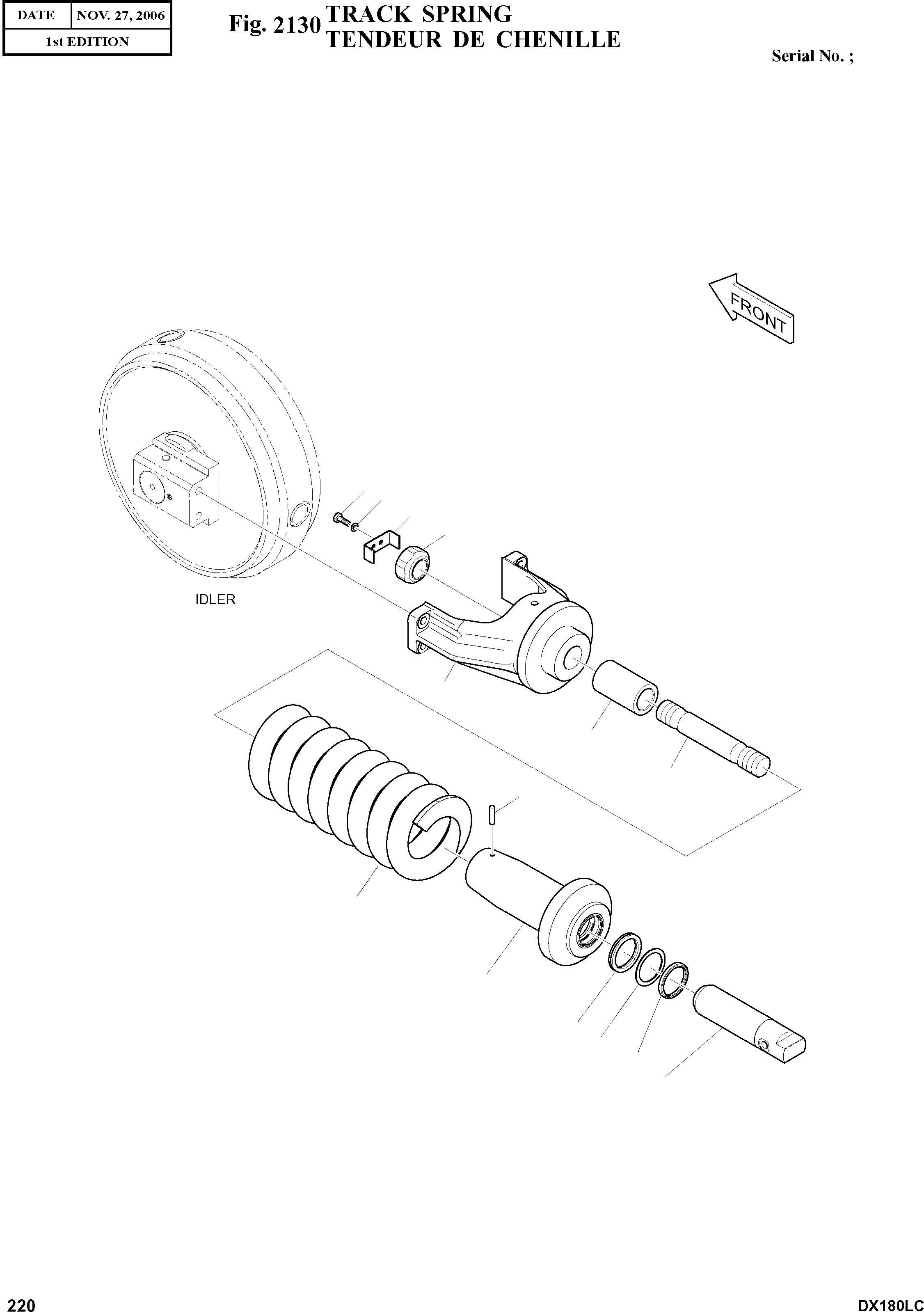 Other: DOOSAN-DAEWOO / DX180LC(DX180LC) / TRACK SPRING(2130 : 2130)