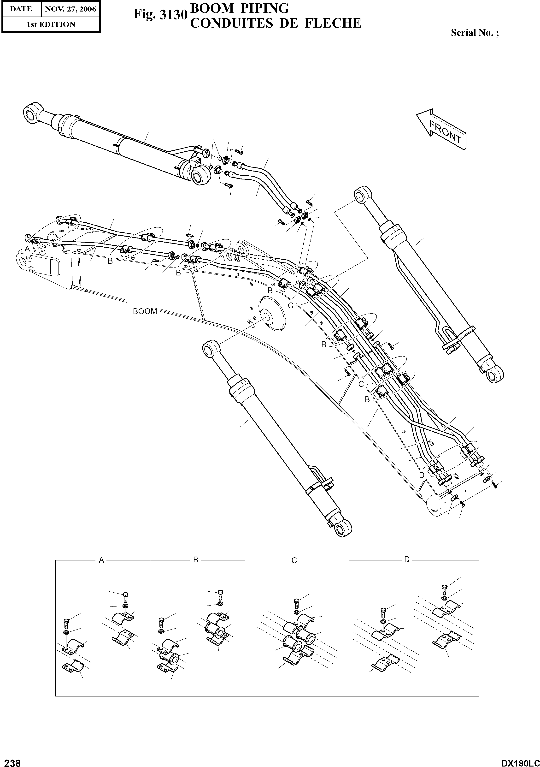 Other: DOOSAN-DAEWOO / DX180LC(DX180LC) / BOOM PIPING(3130 : 3130)