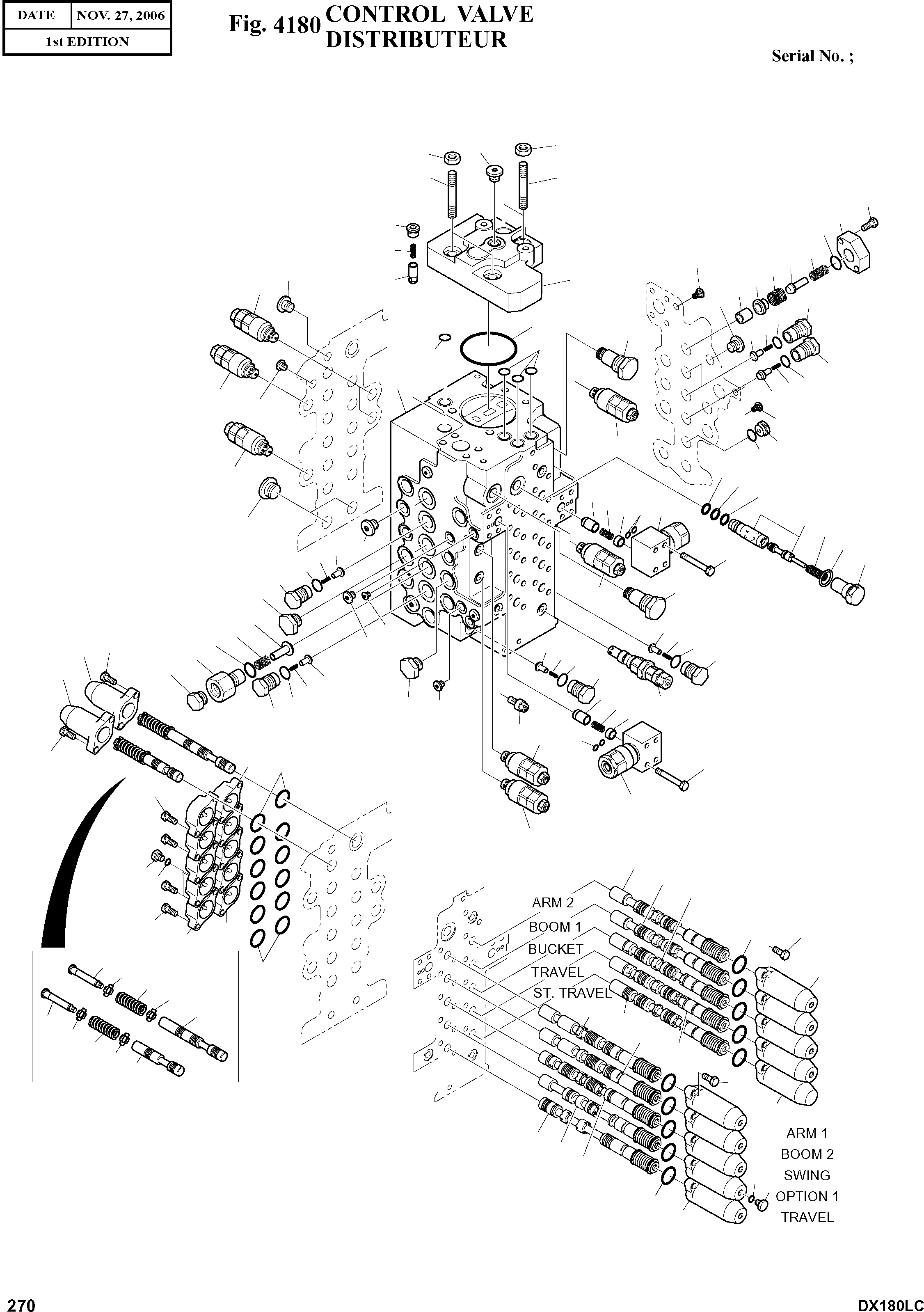 Other: DOOSAN-DAEWOO / DX180LC(DX180LC) / CONTROL VALVE(4180 : 4180)