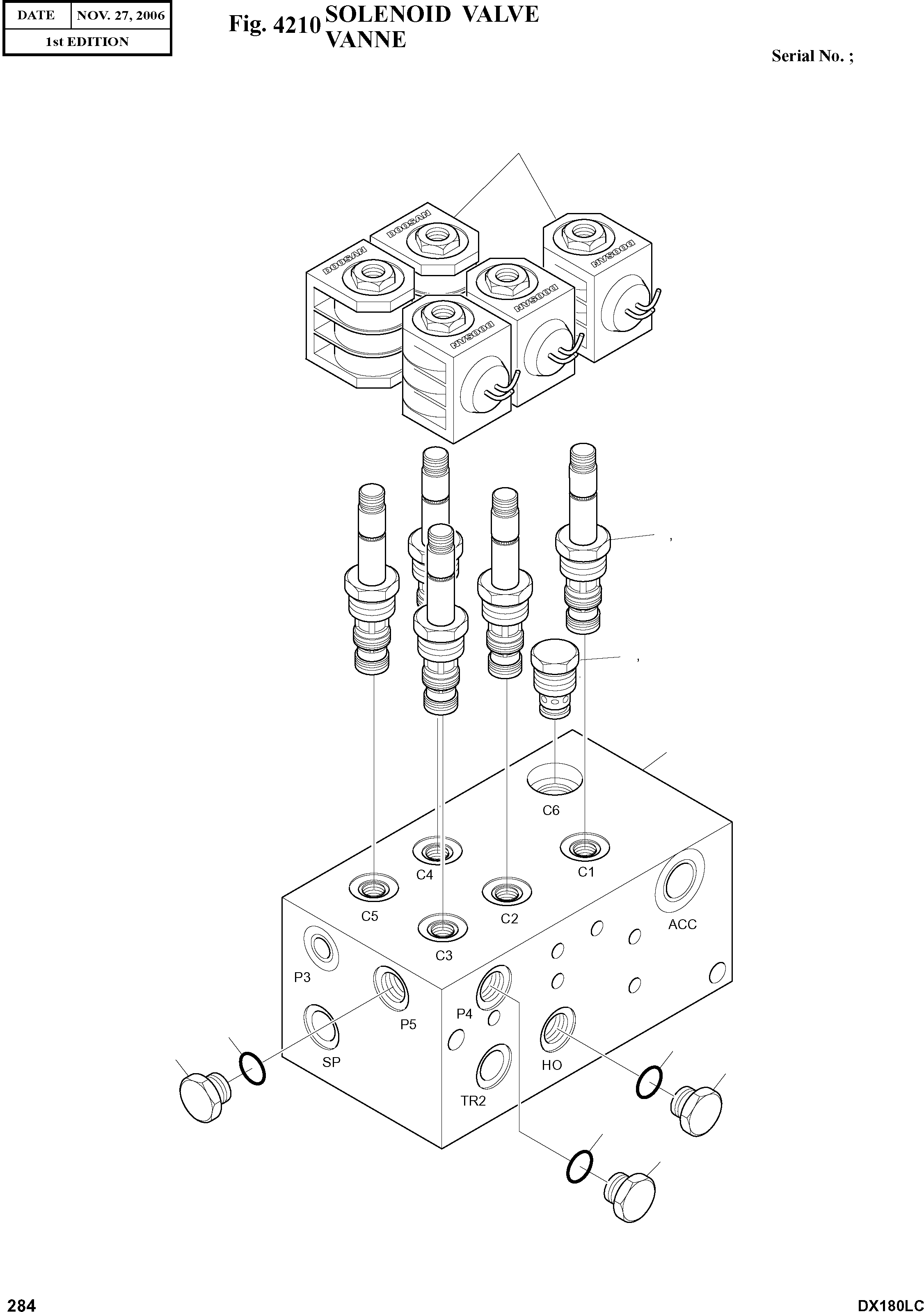 Other: DOOSAN-DAEWOO / DX180LC(DX180LC) / SOLENOID VALVE(4210 : 4210)