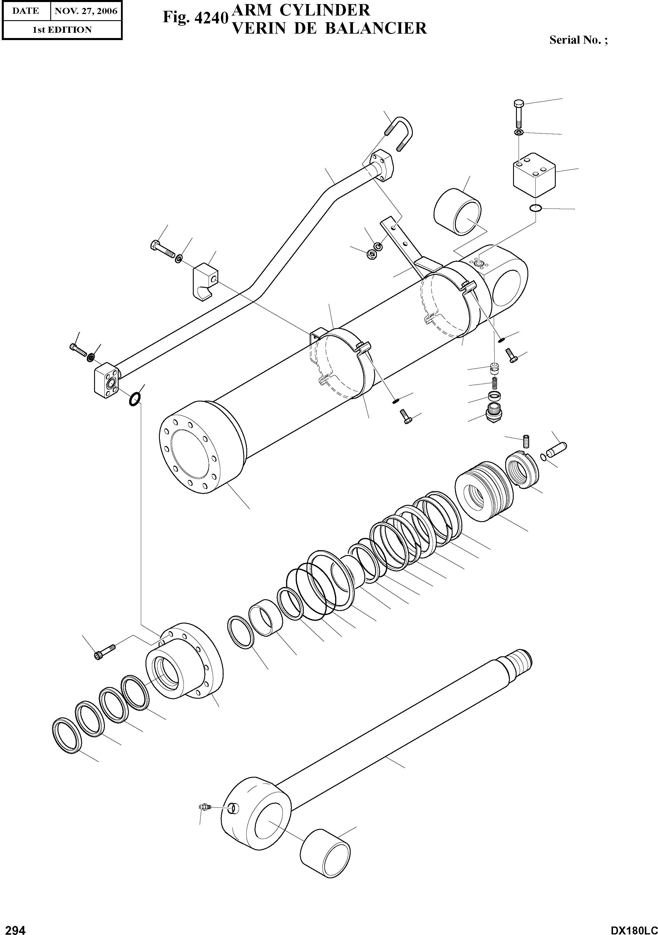 Other: DOOSAN-DAEWOO / DX180LC(DX180LC) / ARM CYLINDER(4240 : 4240)