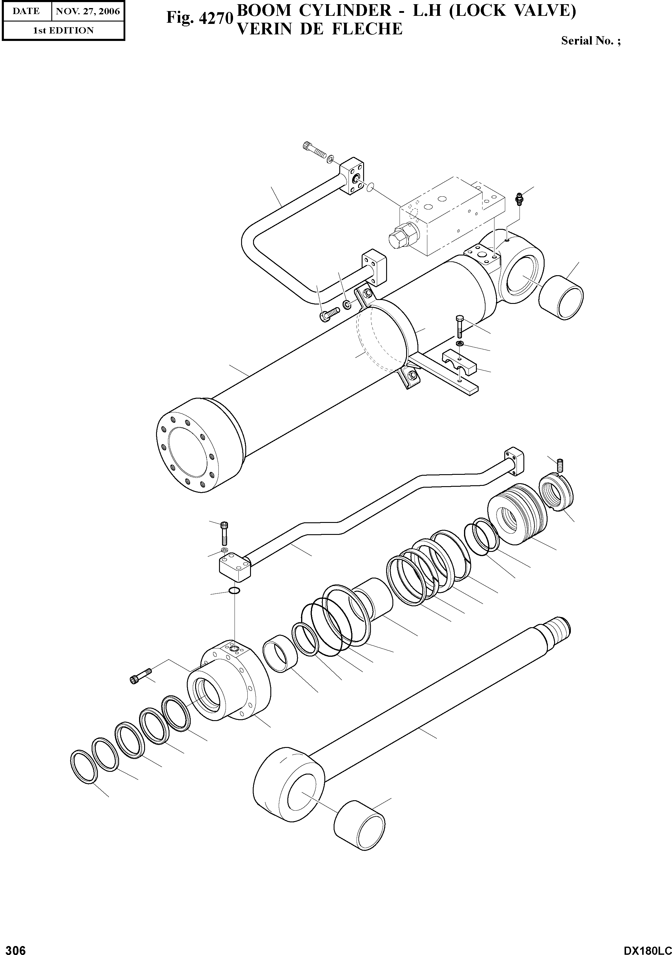 Other: DOOSAN-DAEWOO / DX180LC(DX180LC) / BOOM CYLINDER - L.H (LOCK VALVE)(4270 : 4270)