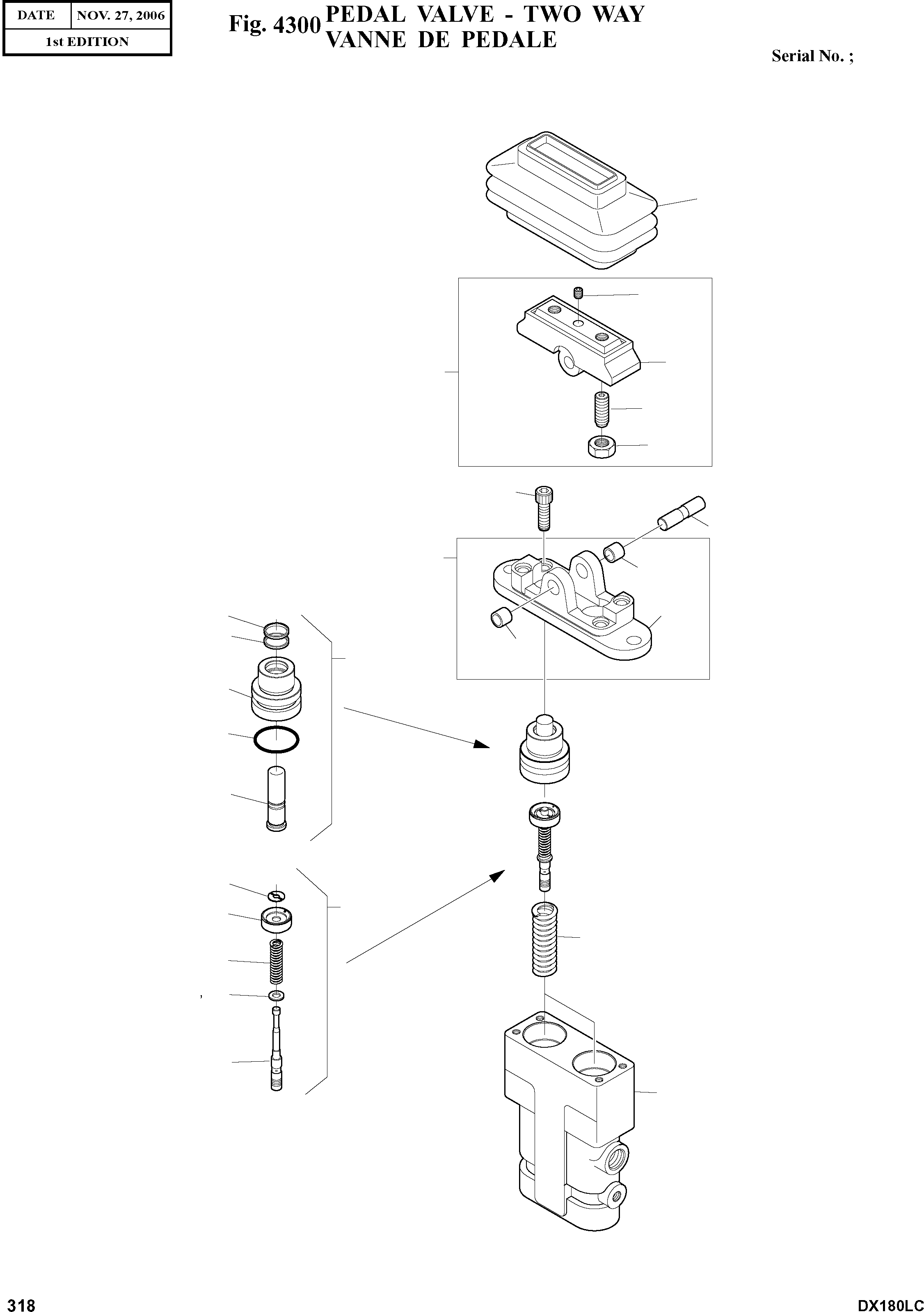Other: DOOSAN-DAEWOO / DX180LC(DX180LC) / PEDAL VALVE - TWO WAY(4300 : 4300)