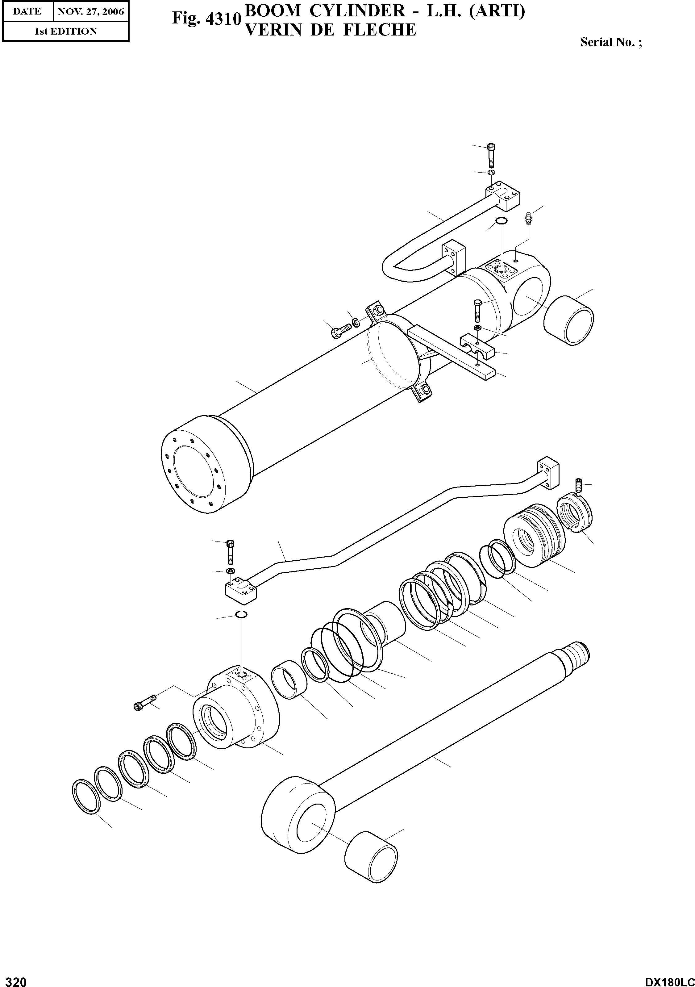 Other: DOOSAN-DAEWOO / DX180LC(DX180LC) / BOOM CYLINDER - L.H. (ARTI)(4310 : 4310)