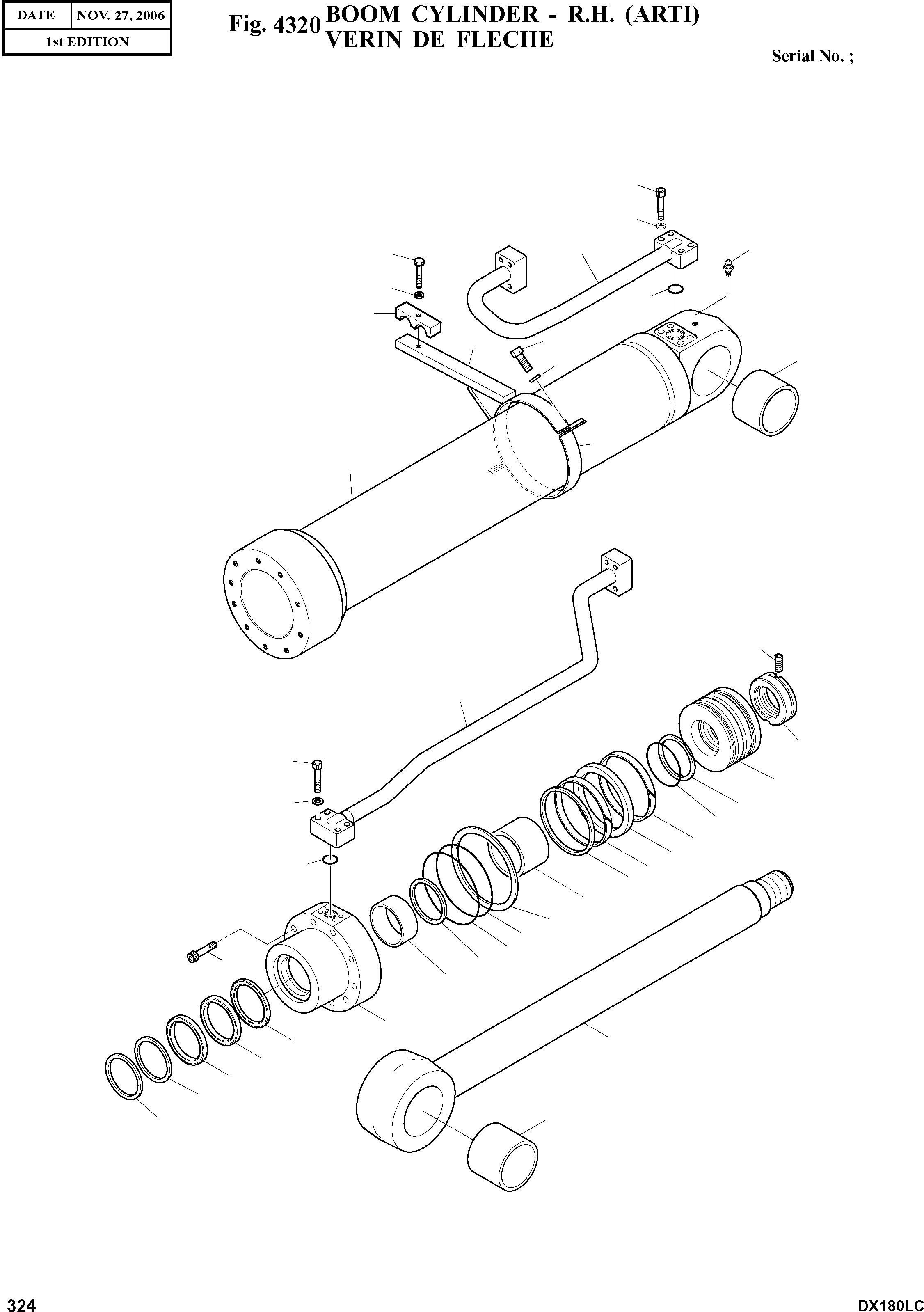 Other: DOOSAN-DAEWOO / DX180LC(DX180LC) / BOOM CYLINDER - R.H. (ARTI)(4320 : 4320)