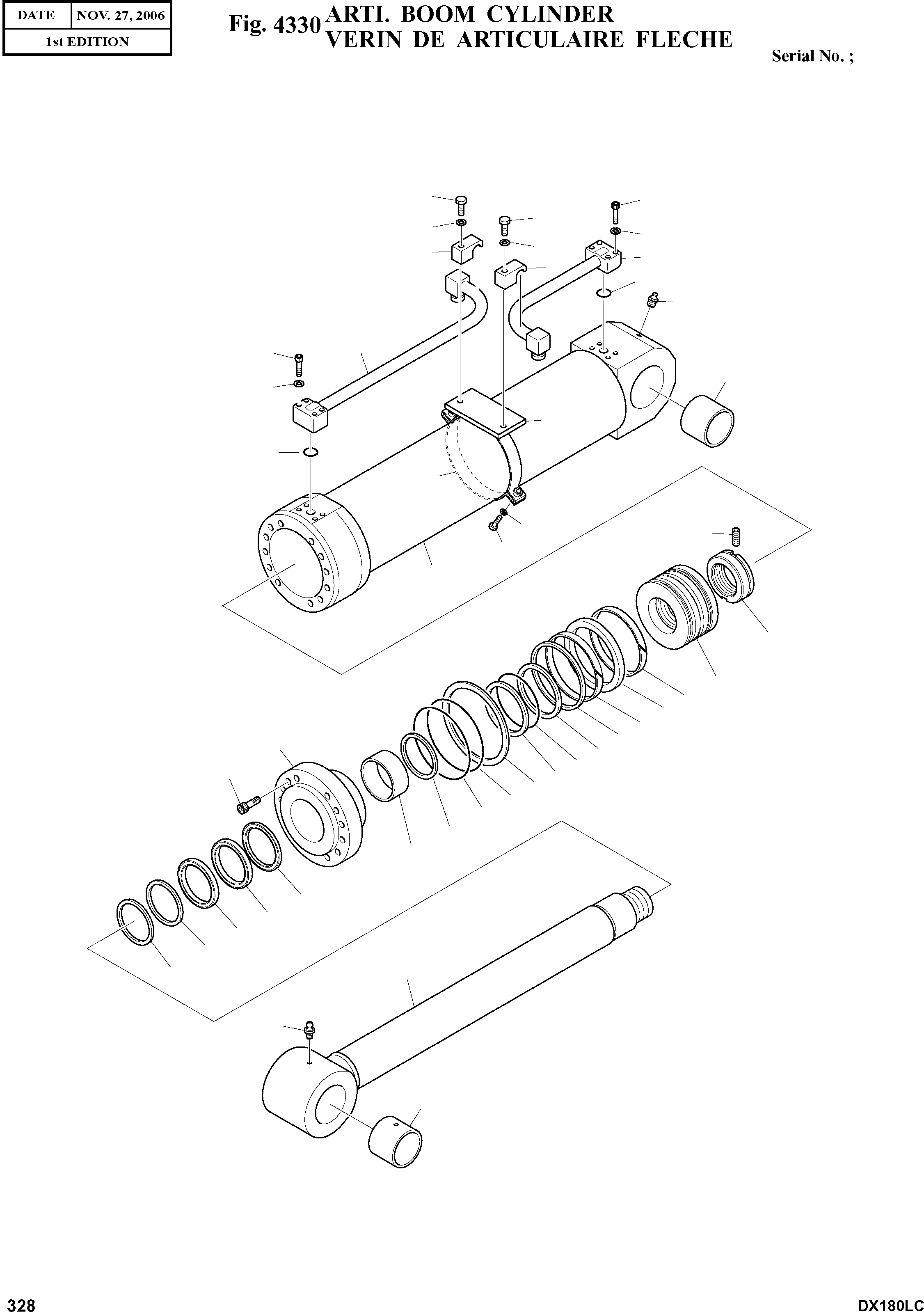 Other: DOOSAN-DAEWOO / DX180LC(DX180LC) / ARTI. BOOM CYLINDER(4330 : 4330)