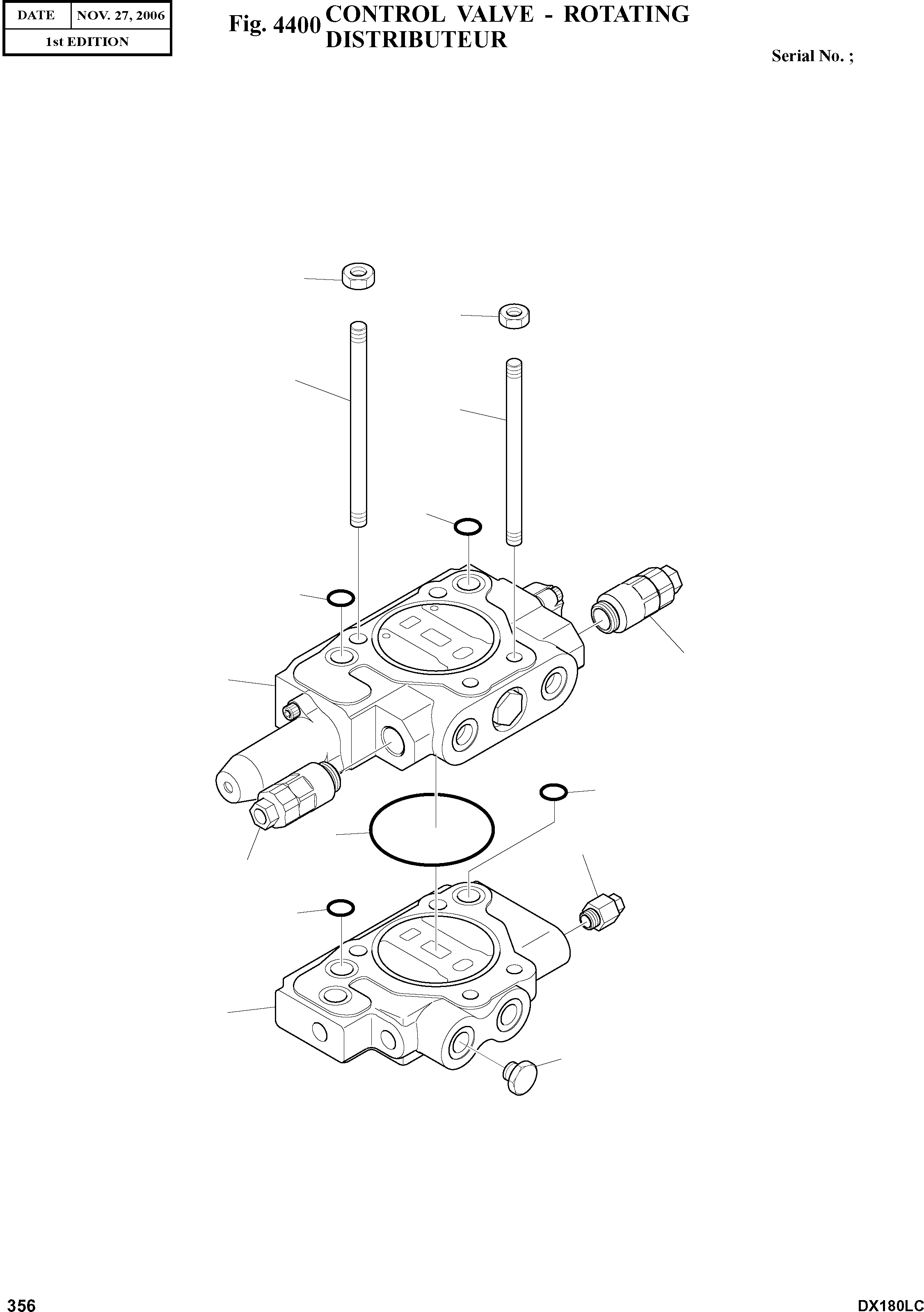 Other: DOOSAN-DAEWOO / DX180LC(DX180LC) / CONTROL VALVE - ROTATING(4400 : 4400)
