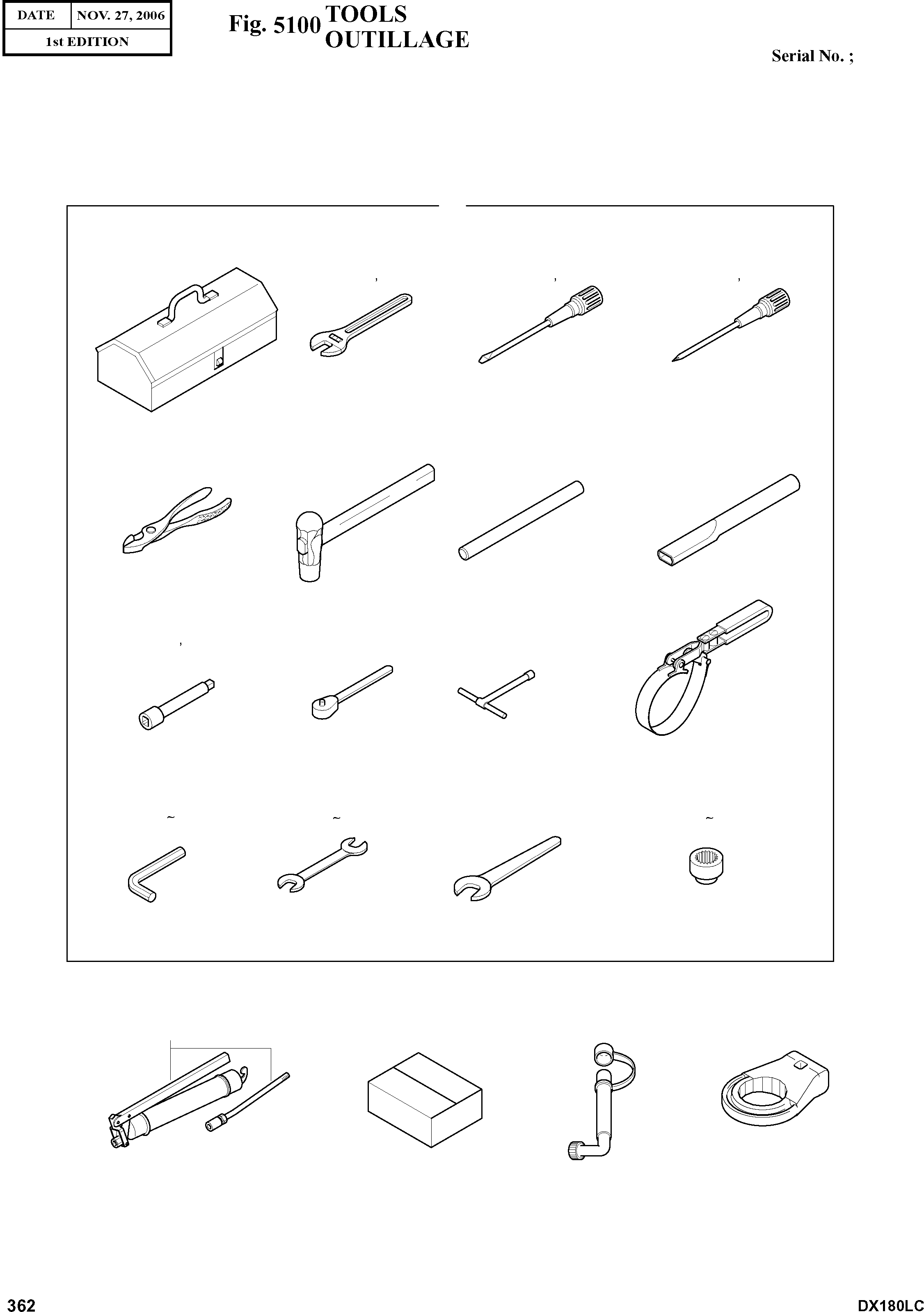 Other: DOOSAN-DAEWOO / DX180LC(DX180LC) / TOOLS(5100 : 5100)