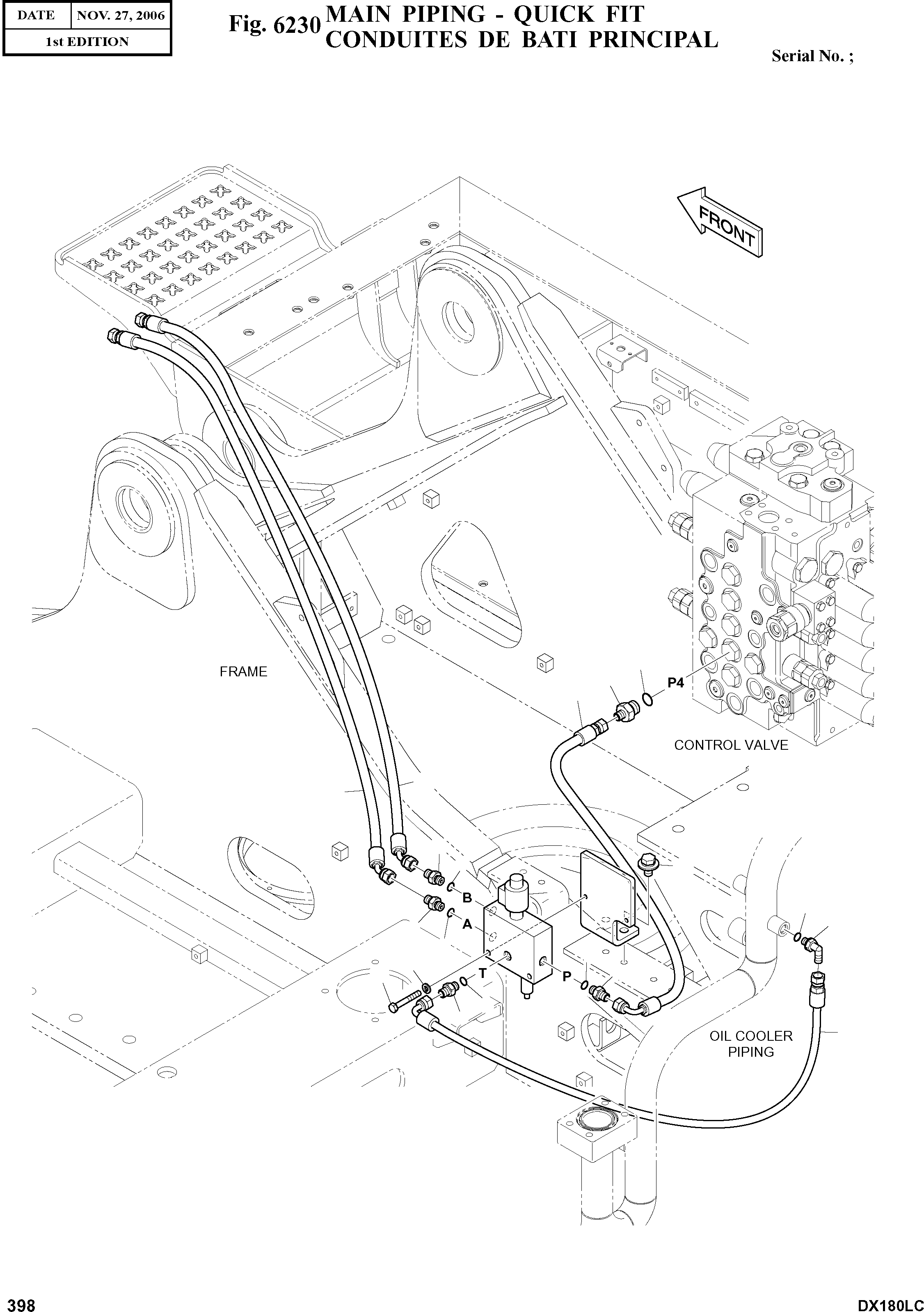 Other: DOOSAN-DAEWOO / DX180LC(DX180LC) / MAIN PIPING - QUICK FIT(6230 : 6230)