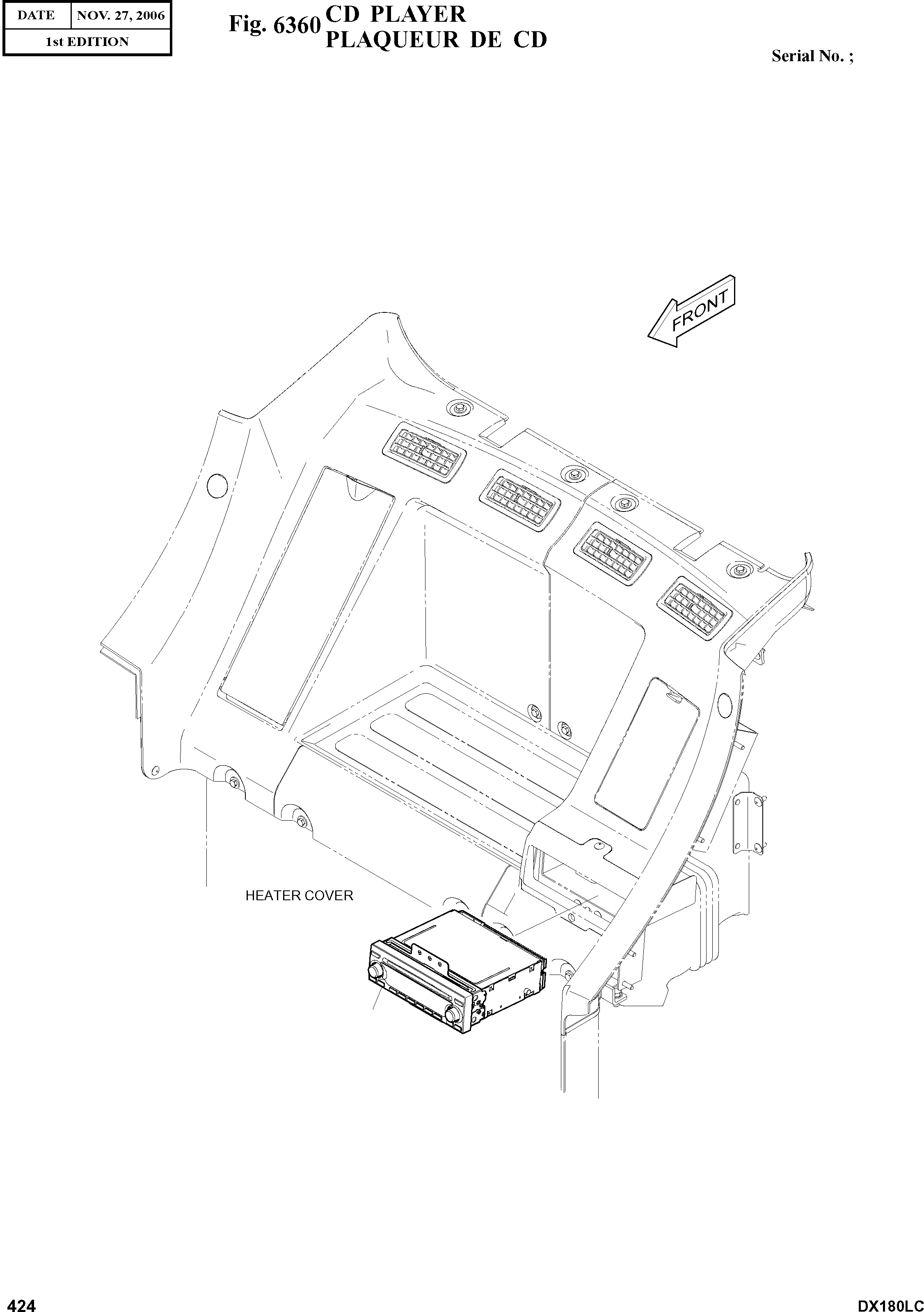 Other: DOOSAN-DAEWOO / DX180LC(DX180LC) / CD PLAYER(6360 : 6360)