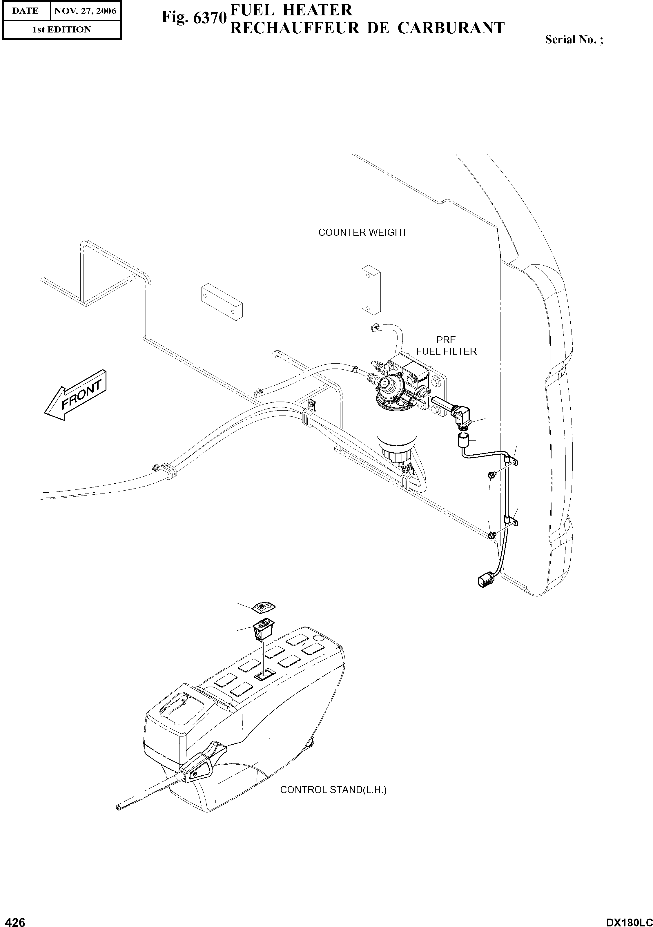 Other: DOOSAN-DAEWOO / DX180LC(DX180LC) / FUEL HEATER(6370 : 6370)
