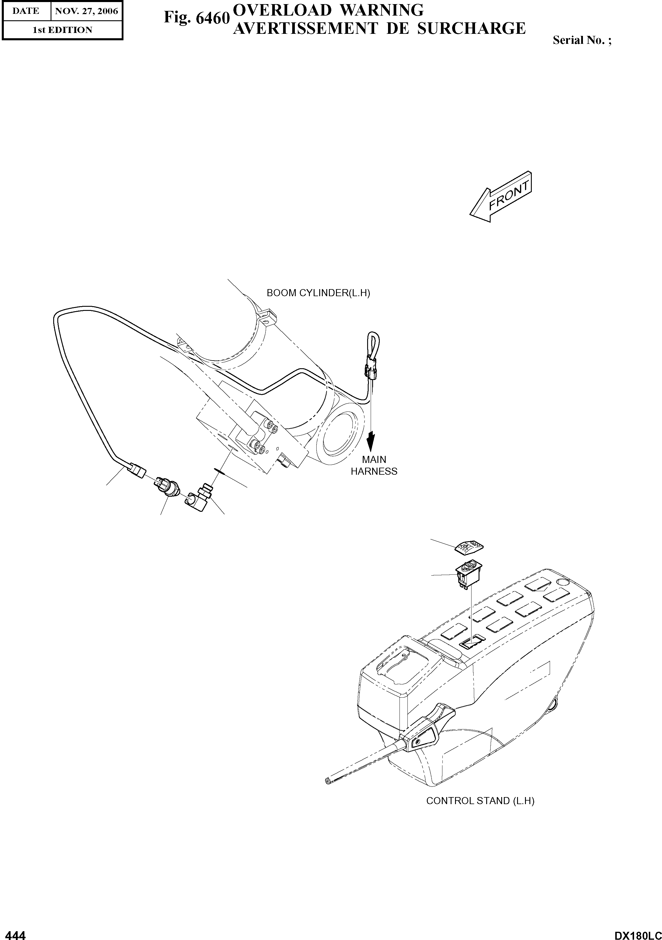 Other: DOOSAN-DAEWOO / DX180LC(DX180LC) / OVERLOAD WARNING(6460 : 6460)