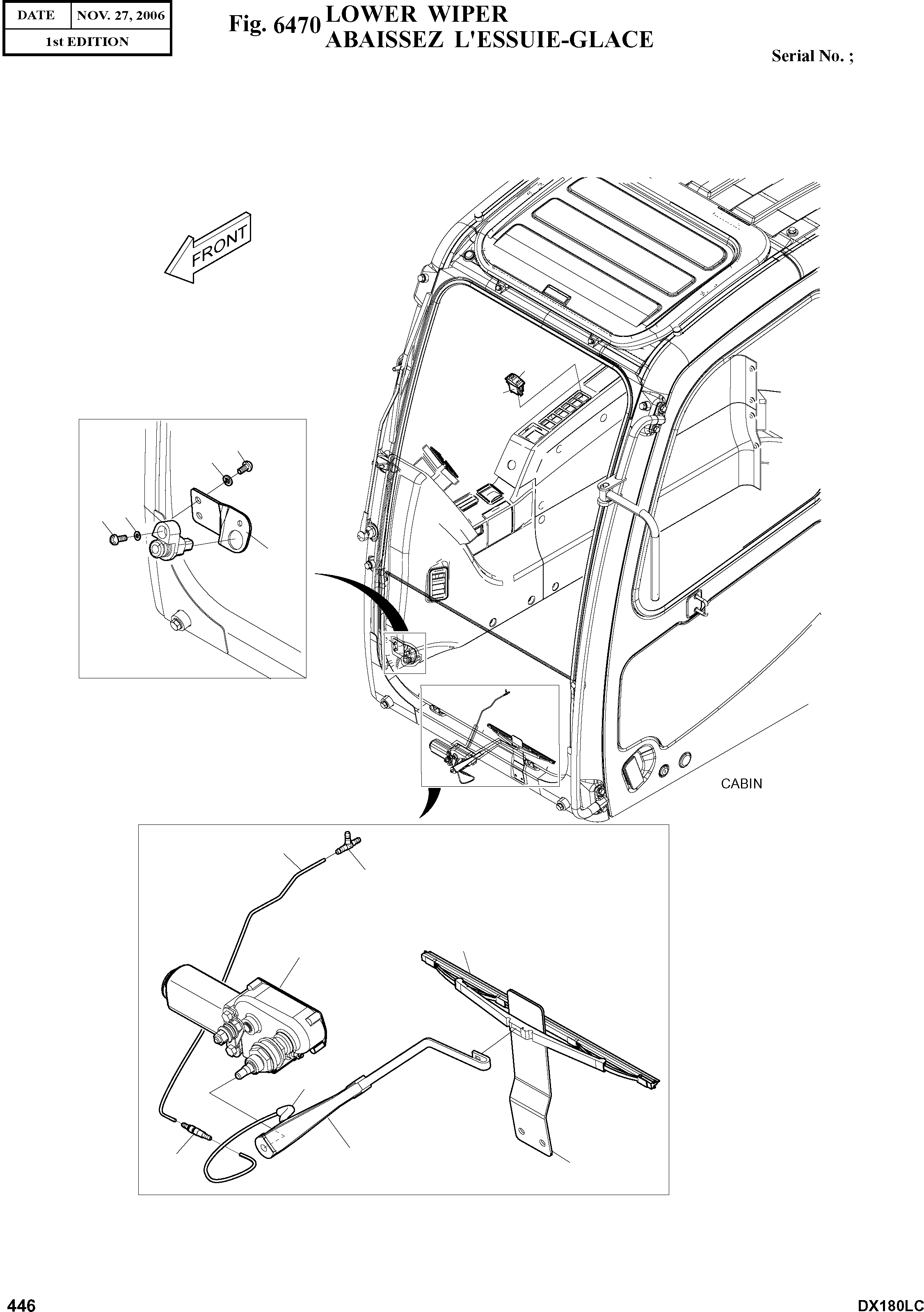 Other: DOOSAN-DAEWOO / DX180LC(DX180LC) / LOWER WIPER(6470 : 6470)