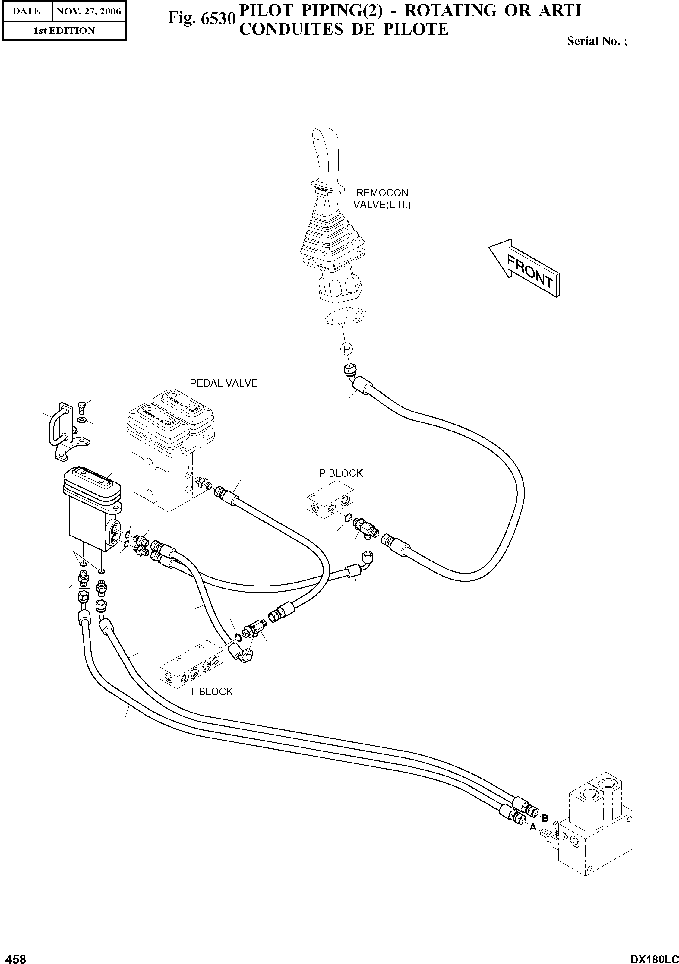Other: DOOSAN-DAEWOO / DX180LC(DX180LC) / PILOT PIPING(2) - ROTATING OR ARTI(6530 : 6530)
