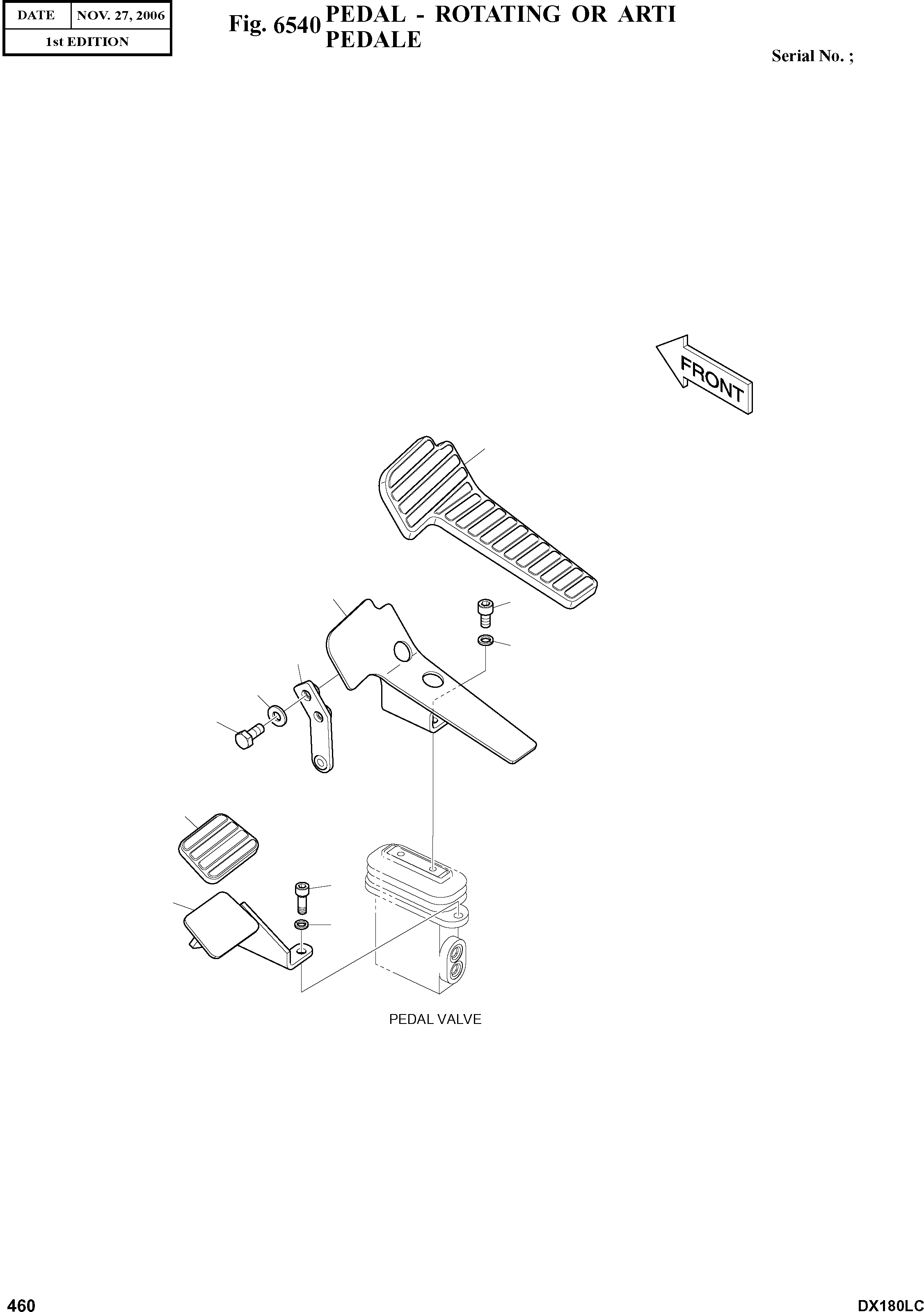 Other: DOOSAN-DAEWOO / DX180LC(DX180LC) / PEDAL - ROTATING OR ARTI(6540 : 6540)