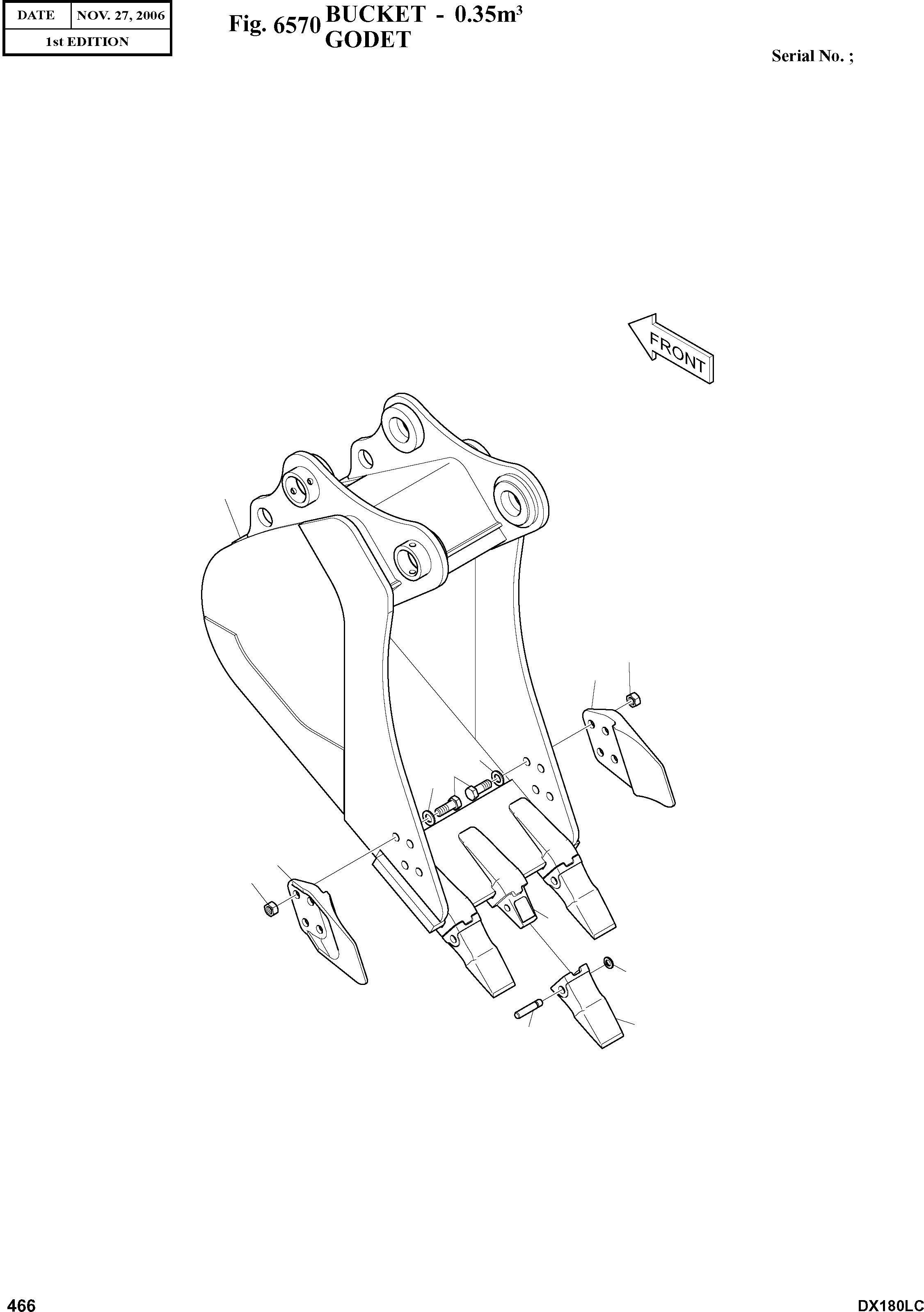 Other: DOOSAN-DAEWOO / DX180LC(DX180LC) / BUCKET - 0.35§©(6570 : 6570)