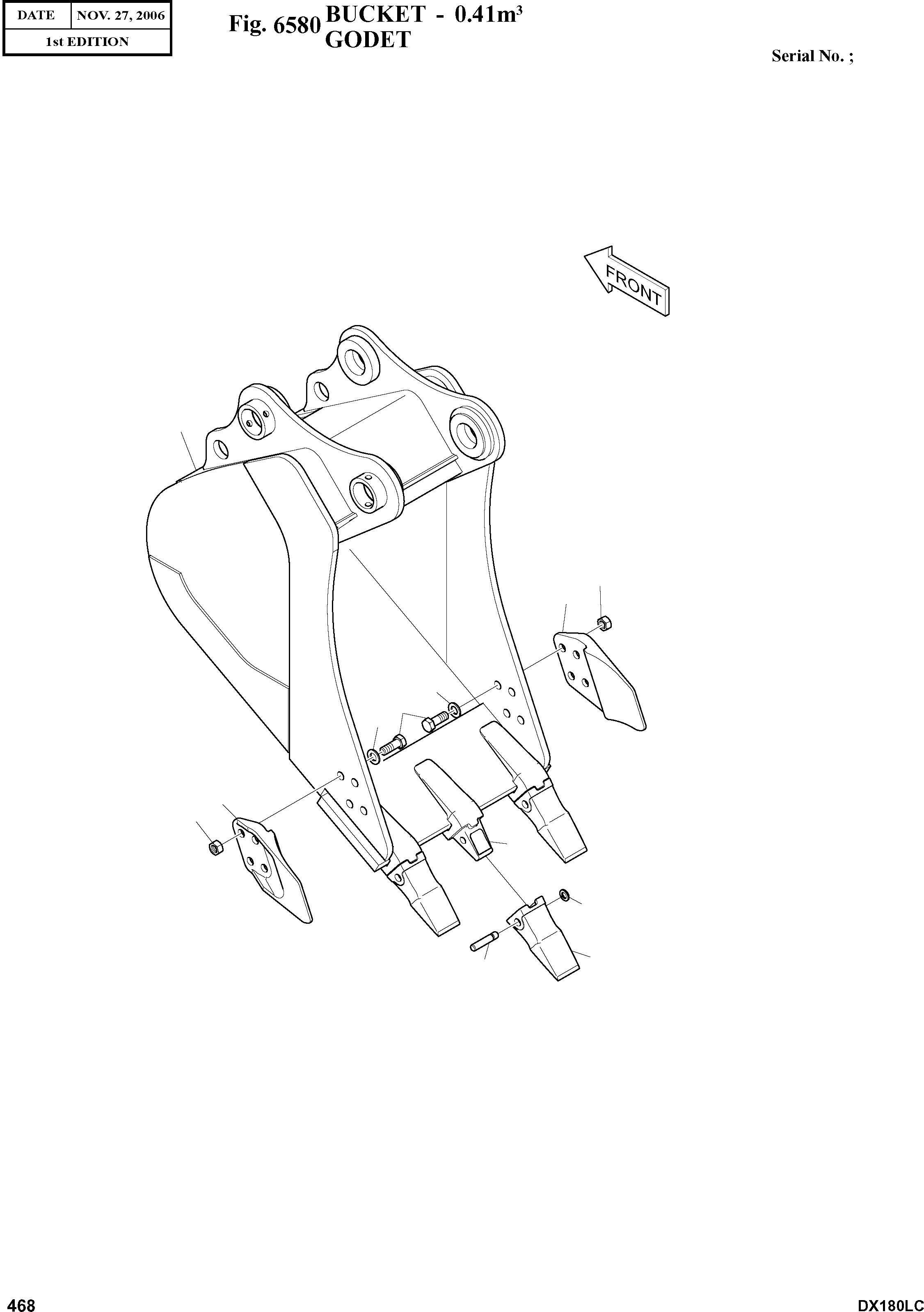 Other: DOOSAN-DAEWOO / DX180LC(DX180LC) / BUCKET - 0.41§©(6580 : 6580)