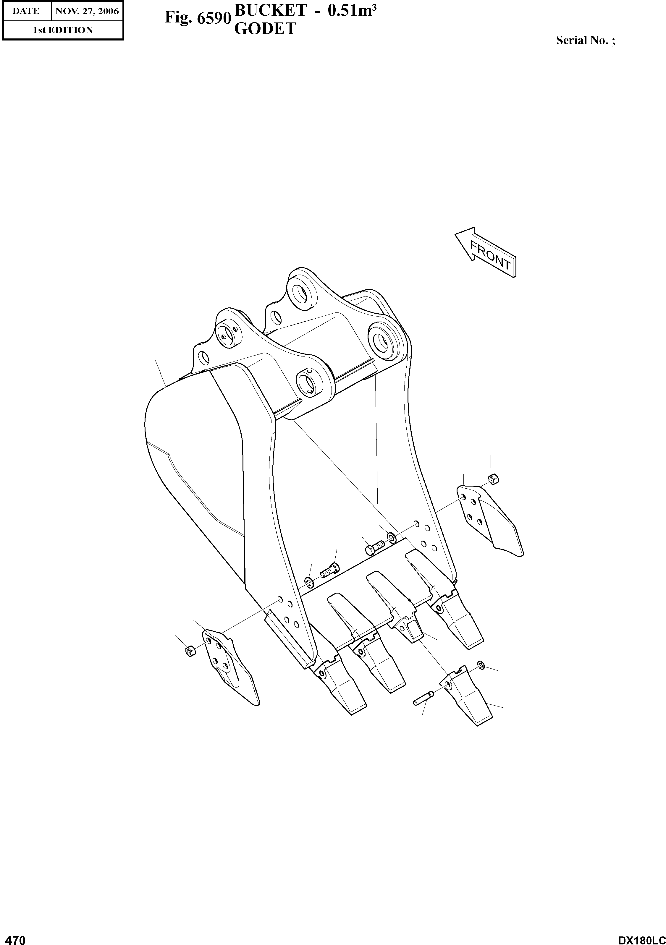 Other: DOOSAN-DAEWOO / DX180LC(DX180LC) / BUCKET - 0.51§©(6590 : 6590)
