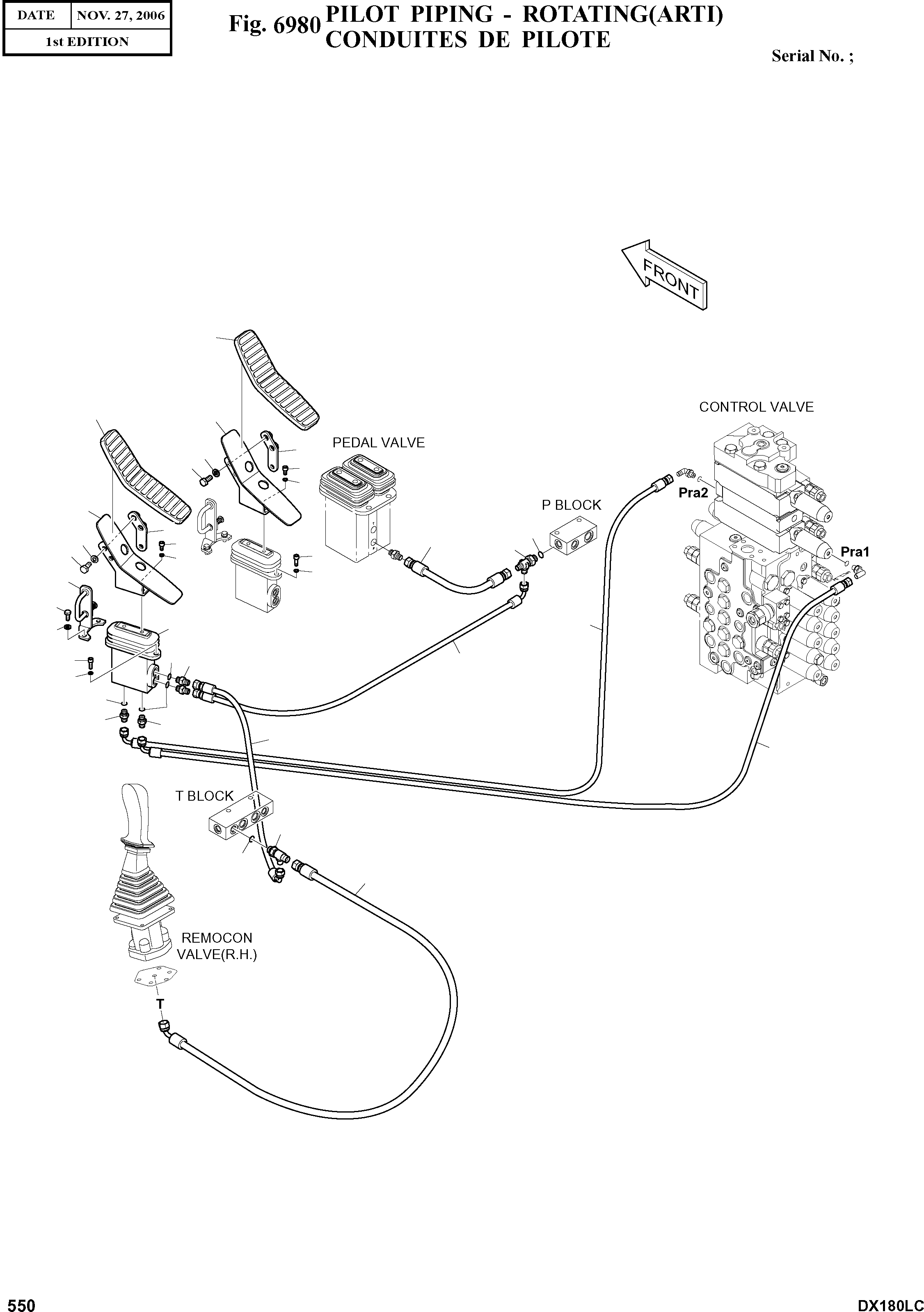 Other: DOOSAN-DAEWOO / DX180LC(DX180LC) / PILOT PIPING - ROTATING(ARTI)(6980 : 6980)