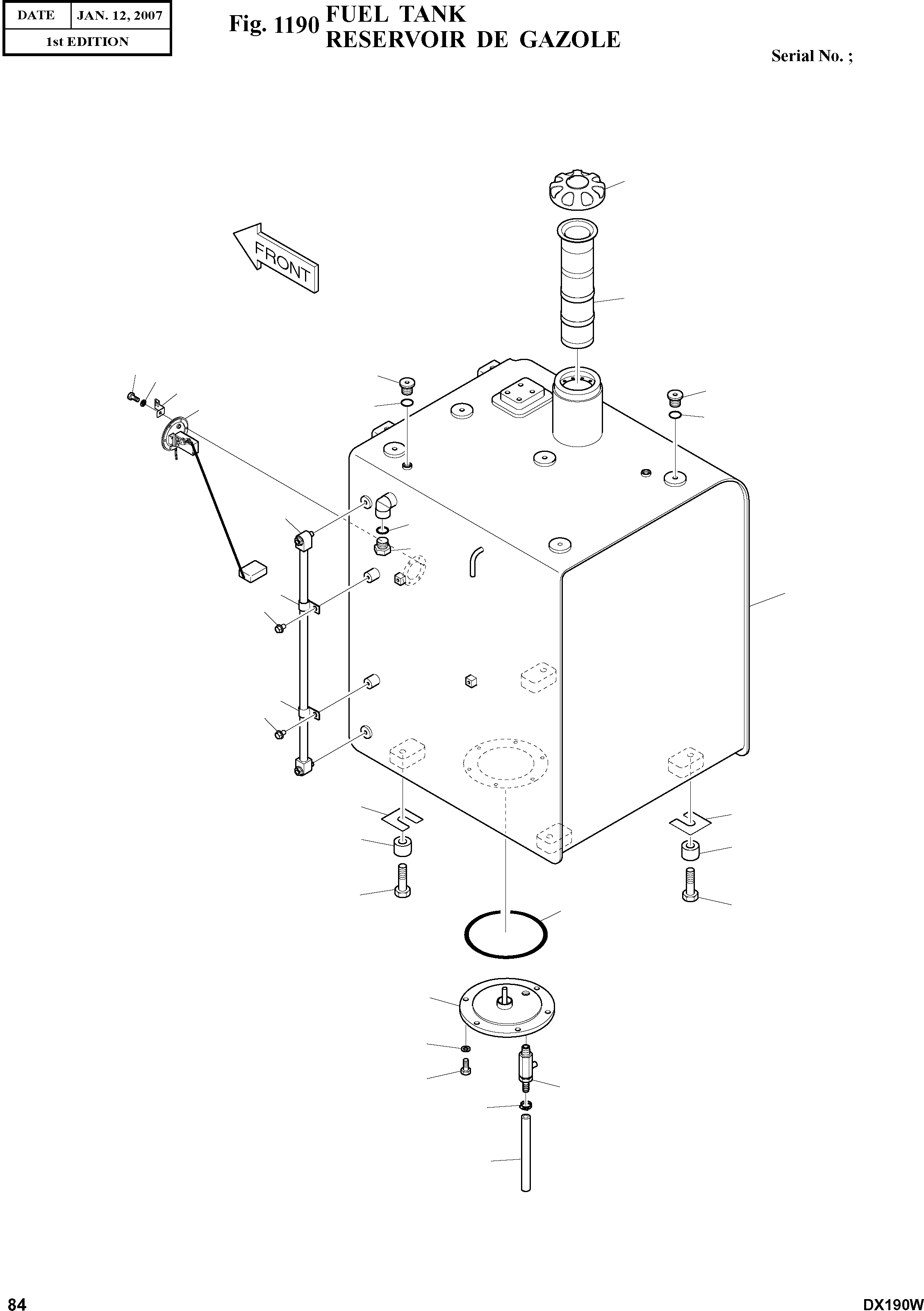 Other: DOOSAN-DAEWOO / DX190W(DX190W) / FUEL TANK(1190 : 1190)