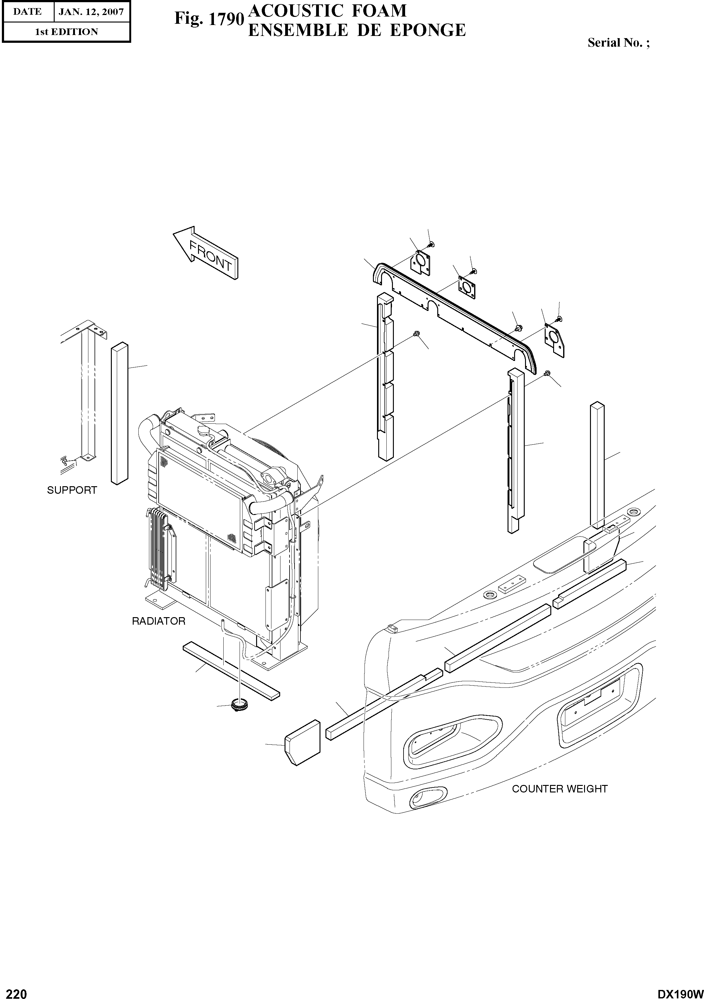 Other: DOOSAN-DAEWOO / DX190W(DX190W) / ACOUSTIC FOAM(1790 : 1790)