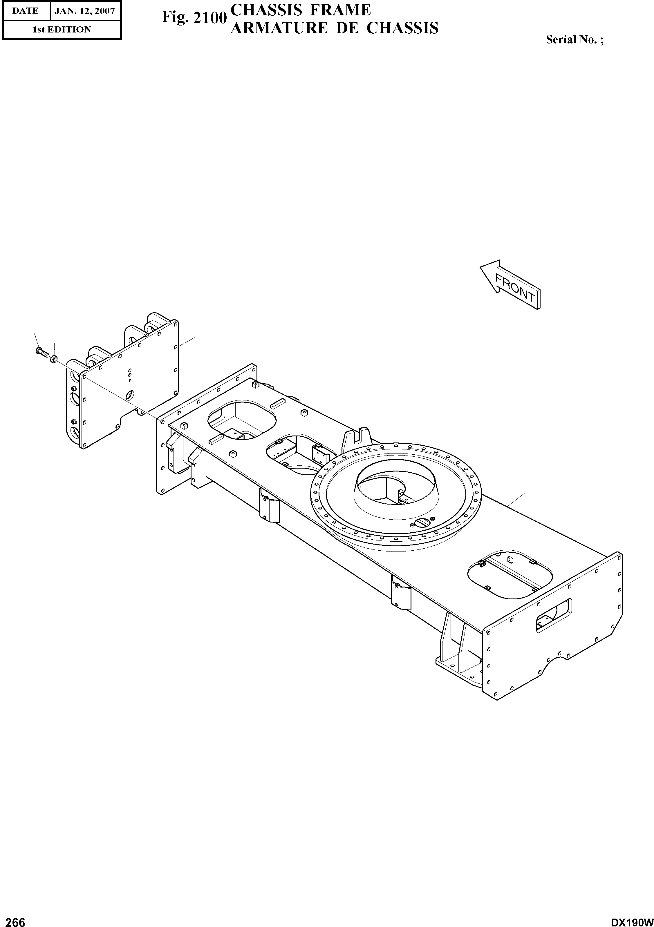 Other: DOOSAN-DAEWOO / DX190W(DX190W) / CHASSIS FRAME(2100 : 2100)