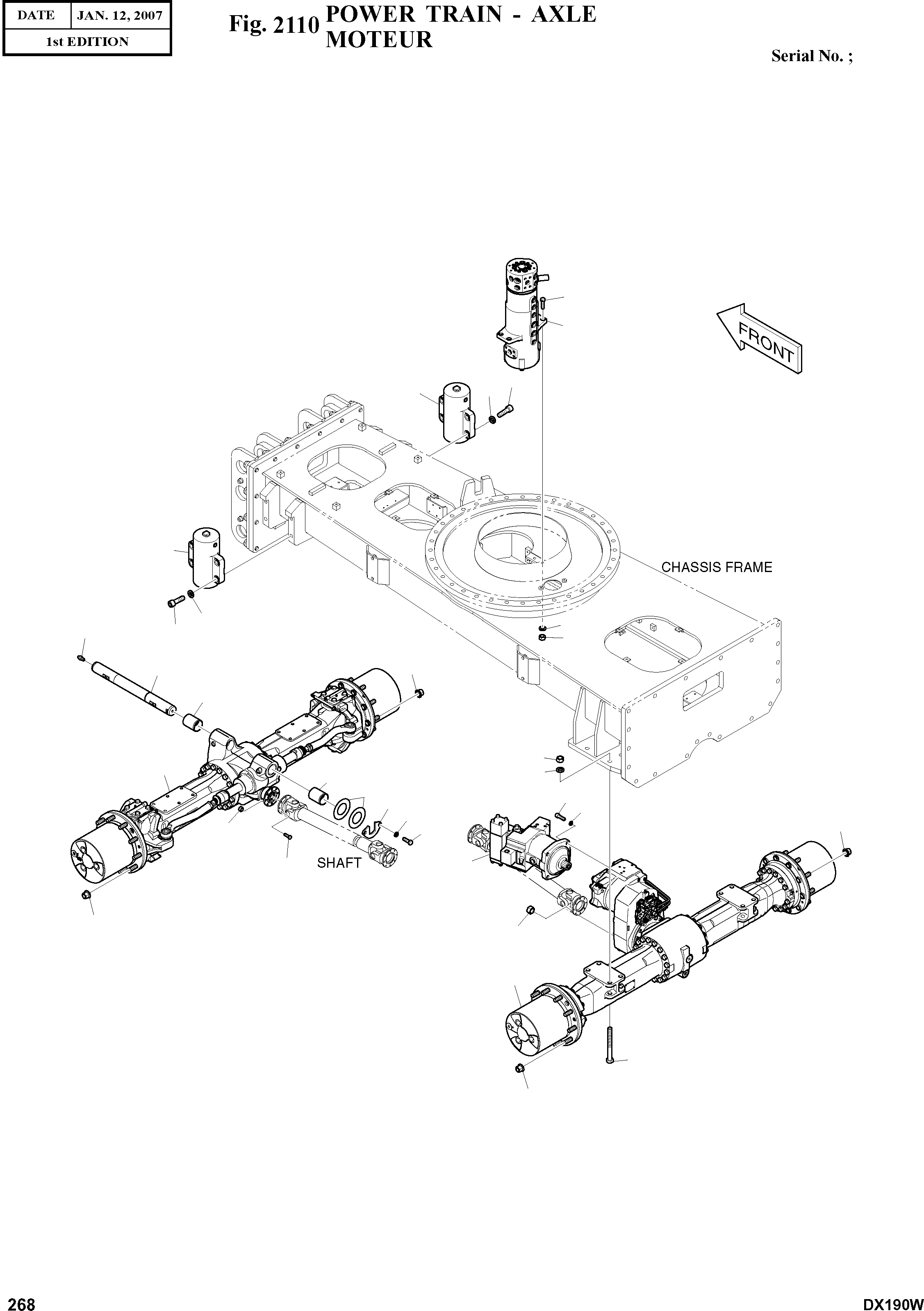 Other: DOOSAN-DAEWOO / DX190W(DX190W) / POWER TRAIN - AXLE(2110 : 2110)