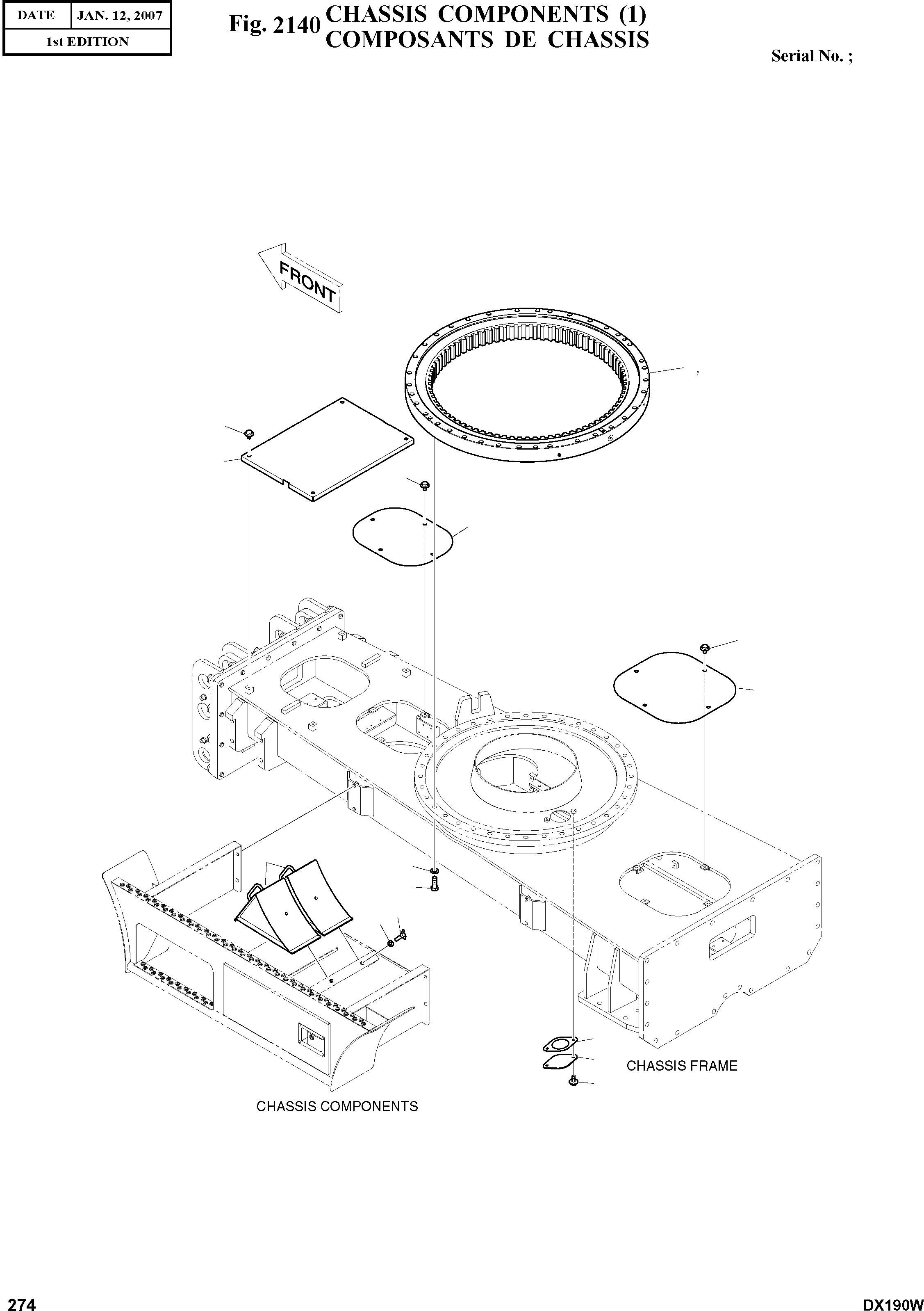 Other: DOOSAN-DAEWOO / DX190W(DX190W) / CHASSIS COMPONENTS (1)(2140 : 2140)