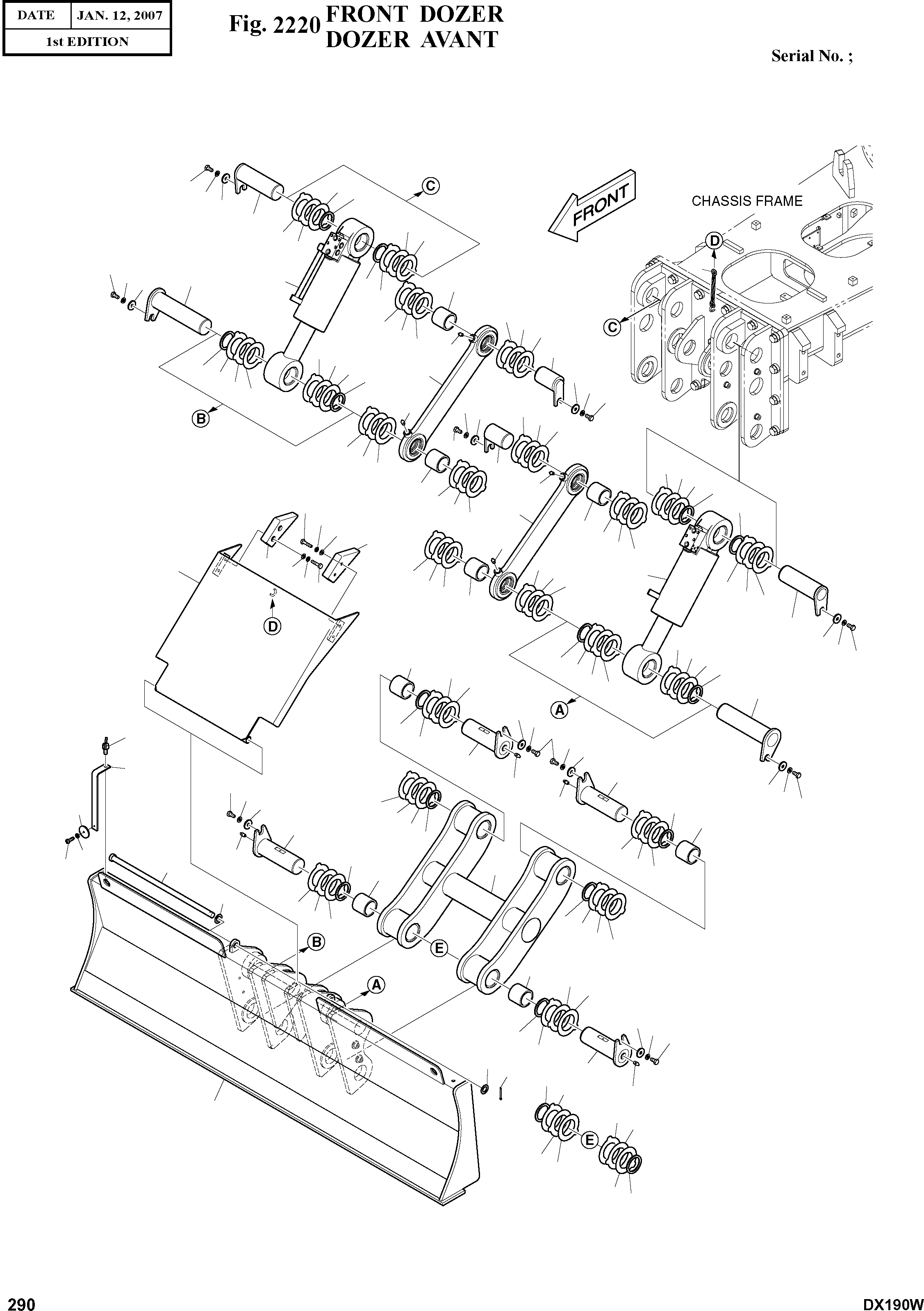 Other: DOOSAN-DAEWOO / DX190W(DX190W) / FRONT DOZER(2220 : 2220)