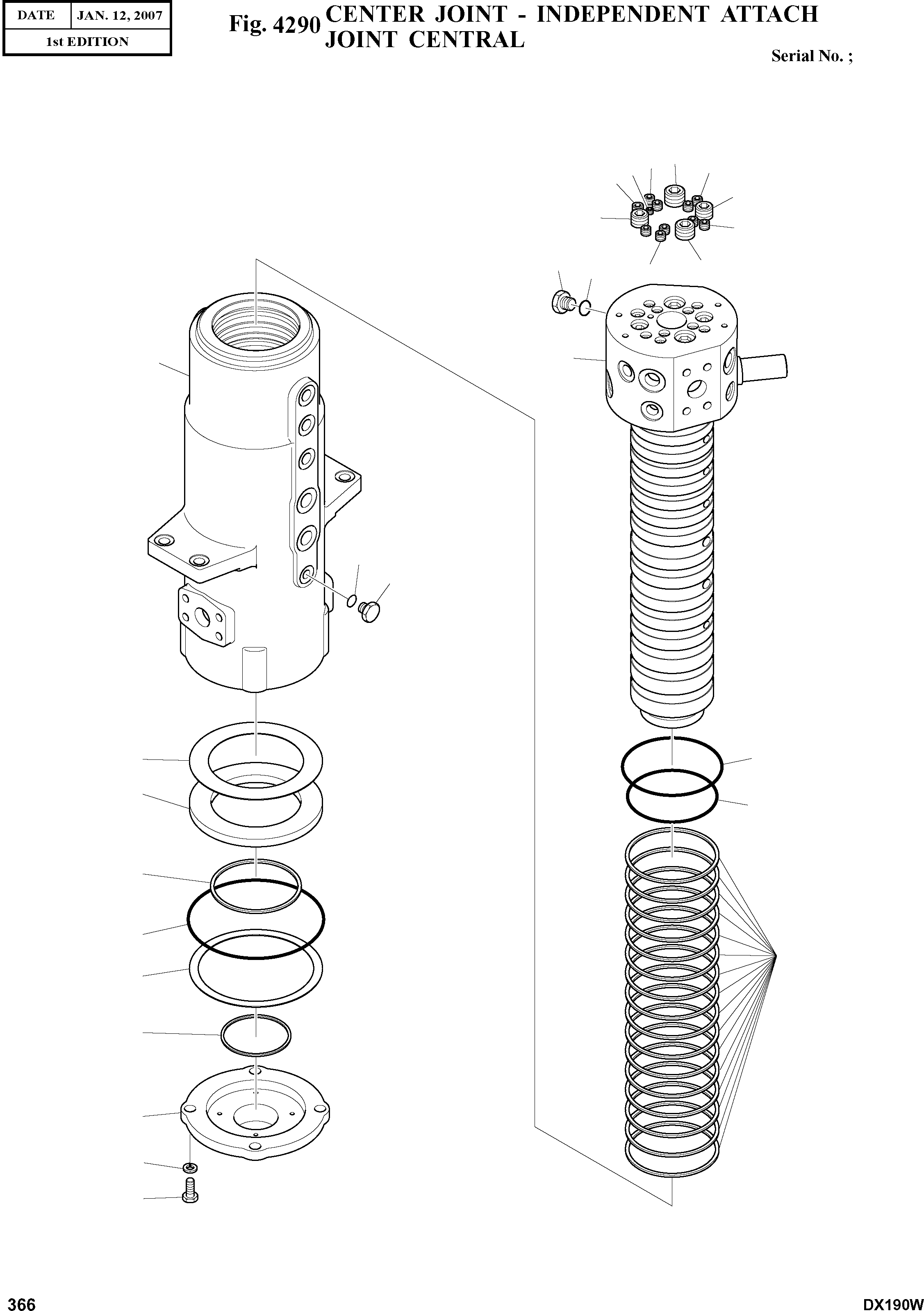 Other: DOOSAN-DAEWOO / DX190W(DX190W) / CENTER JOINT - INDEPENDENT ATTACH(4290 : 4290)