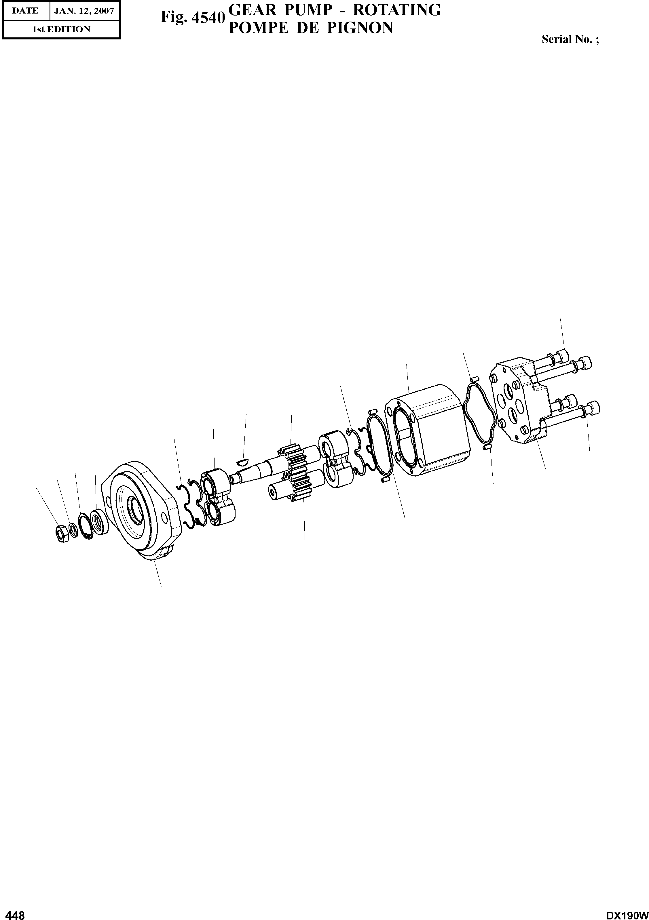 Other: DOOSAN-DAEWOO / DX190W(DX190W) / GEAR PUMP - ROTATING(4540 : 4540)