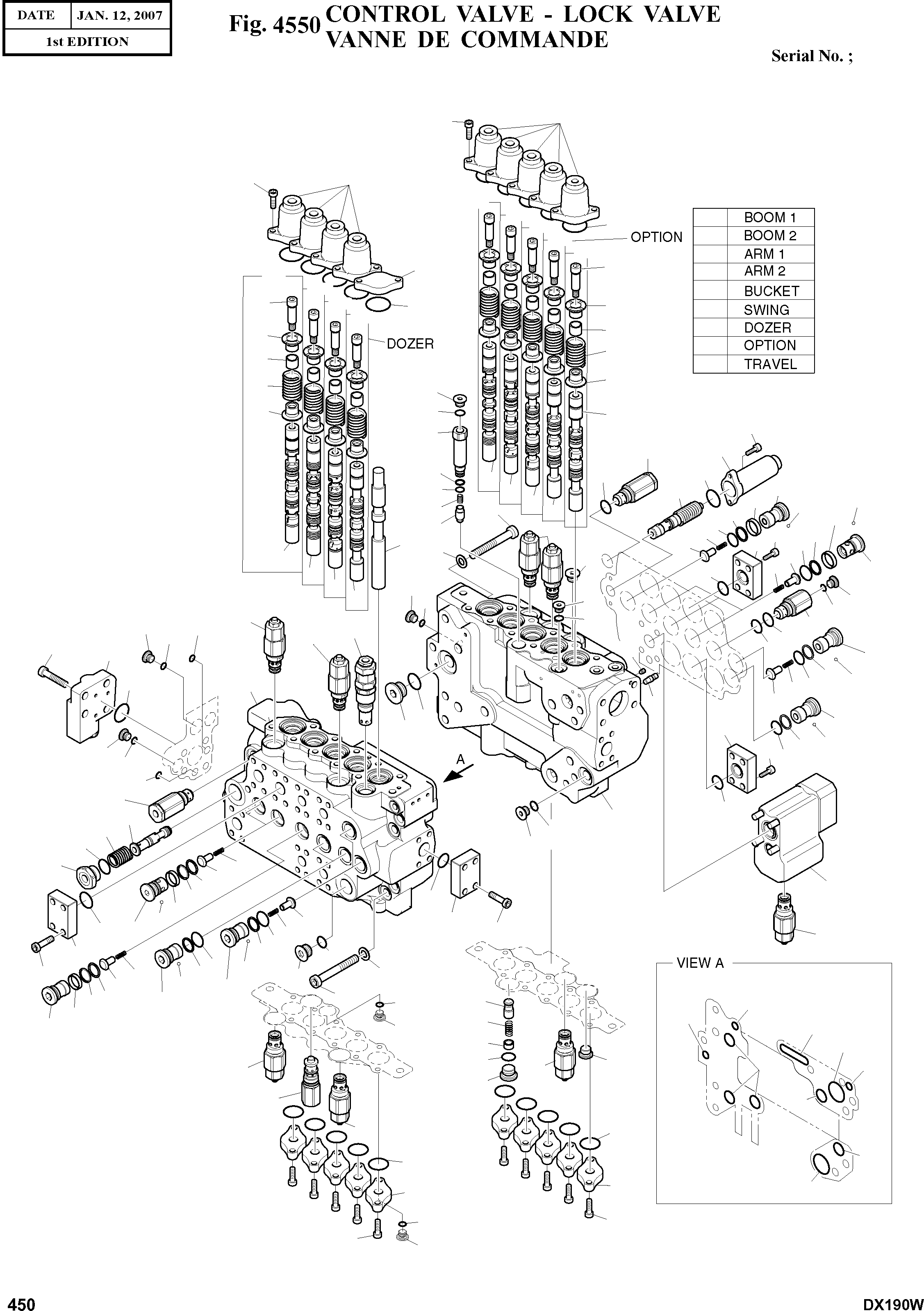 Other: DOOSAN-DAEWOO / DX190W(DX190W) / CONTROL VALVE - LOCK VALVE(4550 : 4550)