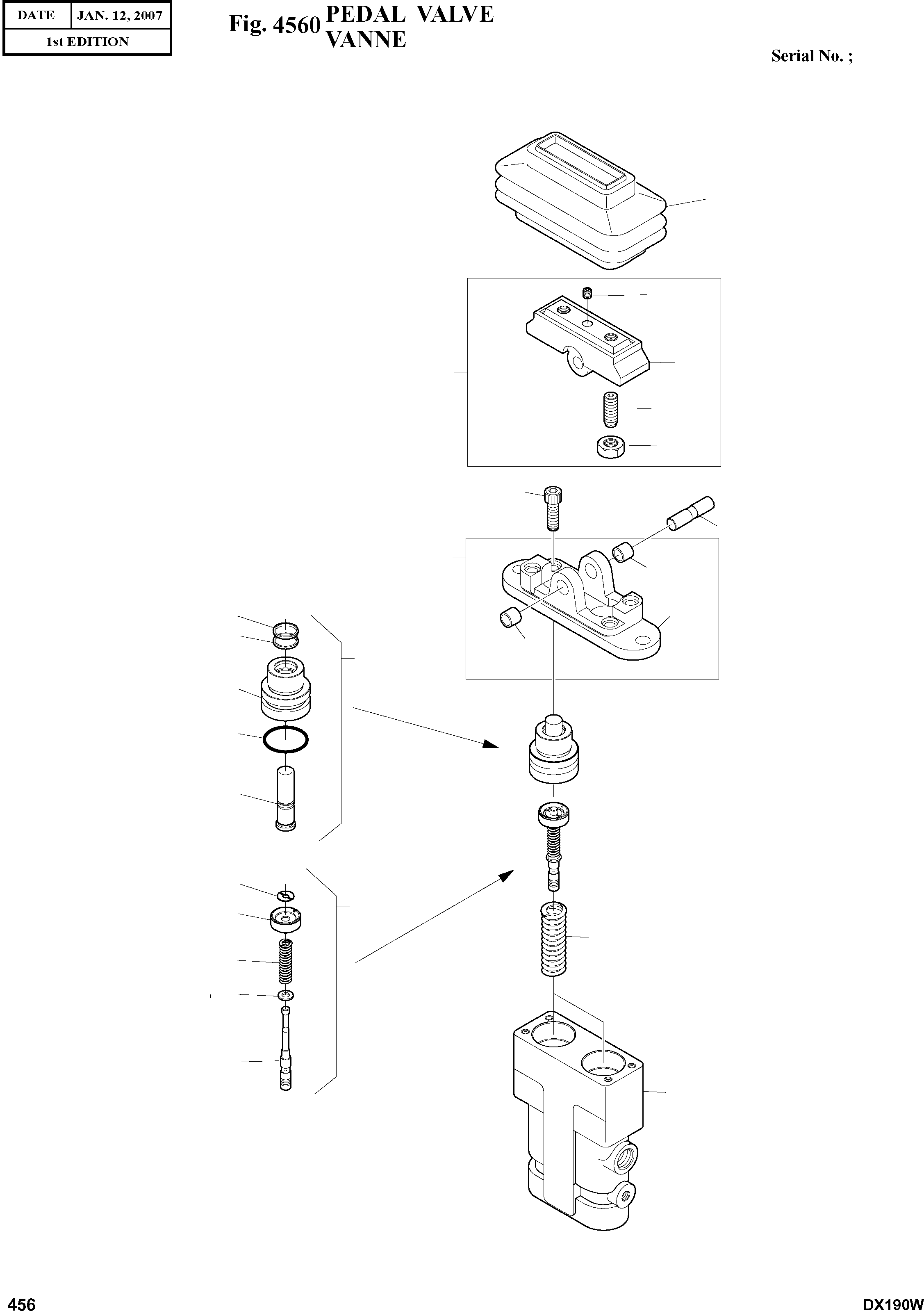 Other: DOOSAN-DAEWOO / DX190W(DX190W) / PEDAL VALVE(4560 : 4560)