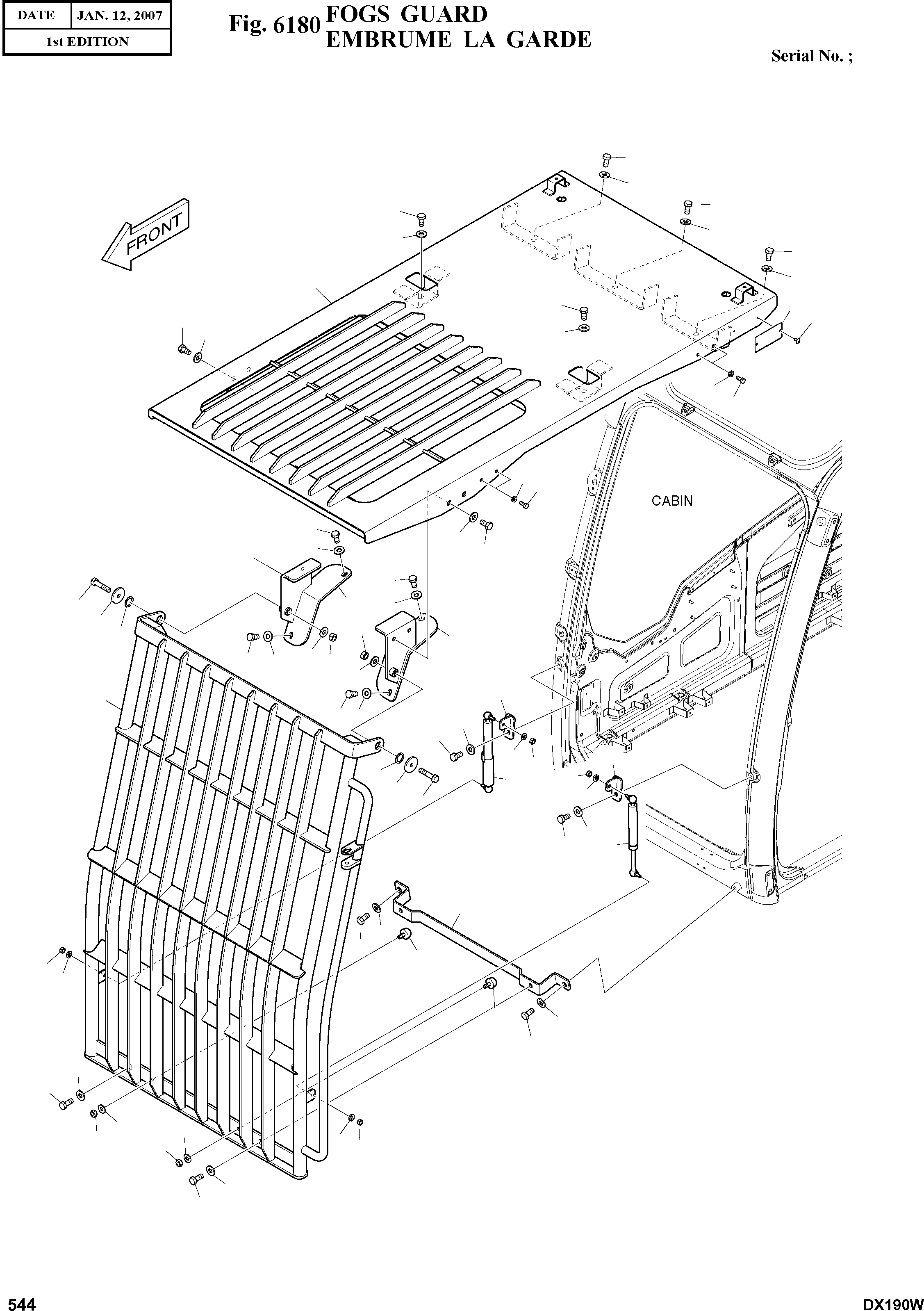 Other: DOOSAN-DAEWOO / DX190W(DX190W) / FOGS GUARD(6180 : 6180)