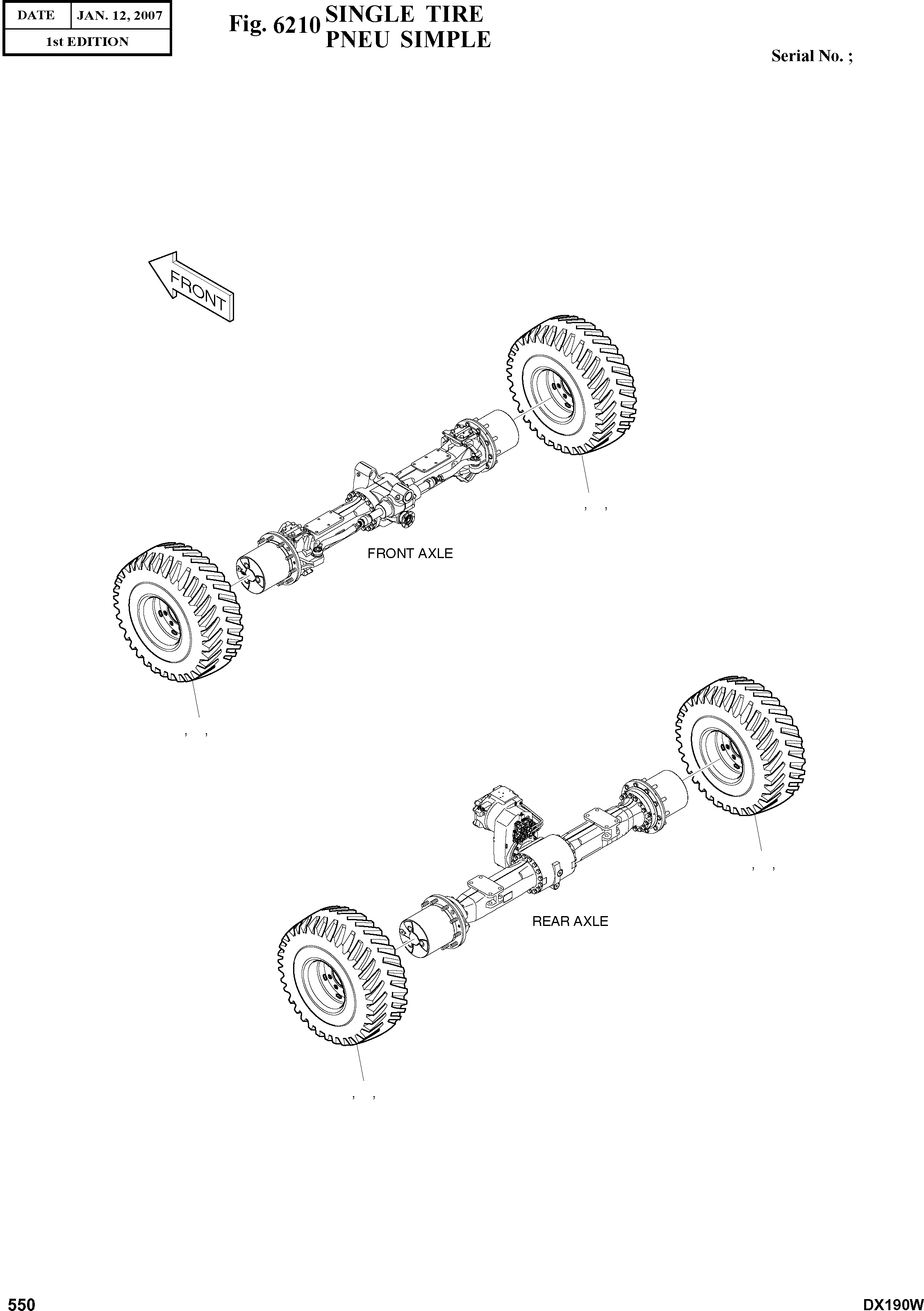 Other: DOOSAN-DAEWOO / DX190W(DX190W) / SINGLE TIRE(6210 : 6210)