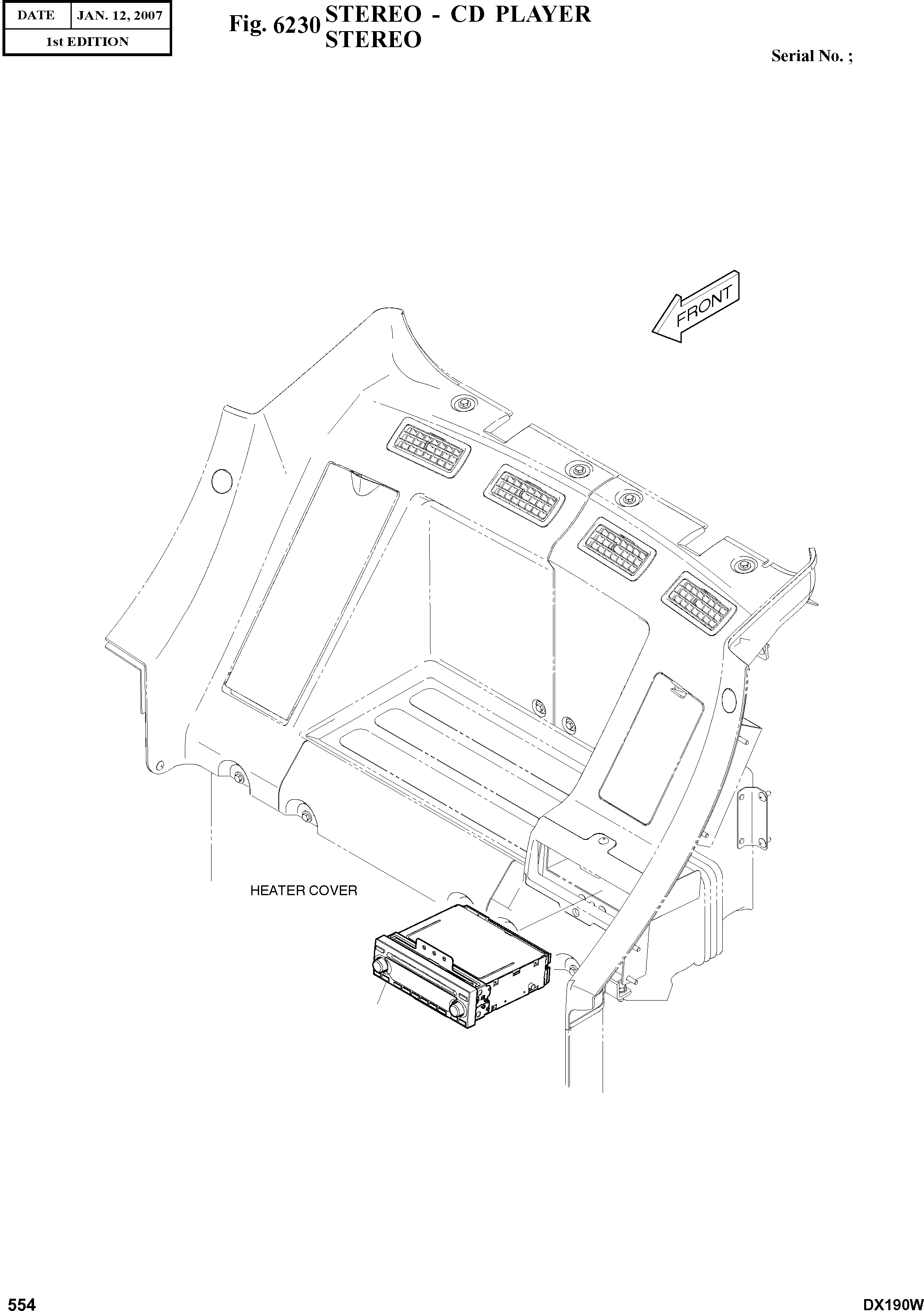 Other: DOOSAN-DAEWOO / DX190W(DX190W) / STEREO - CD PLAYER(6230 : 6230)
