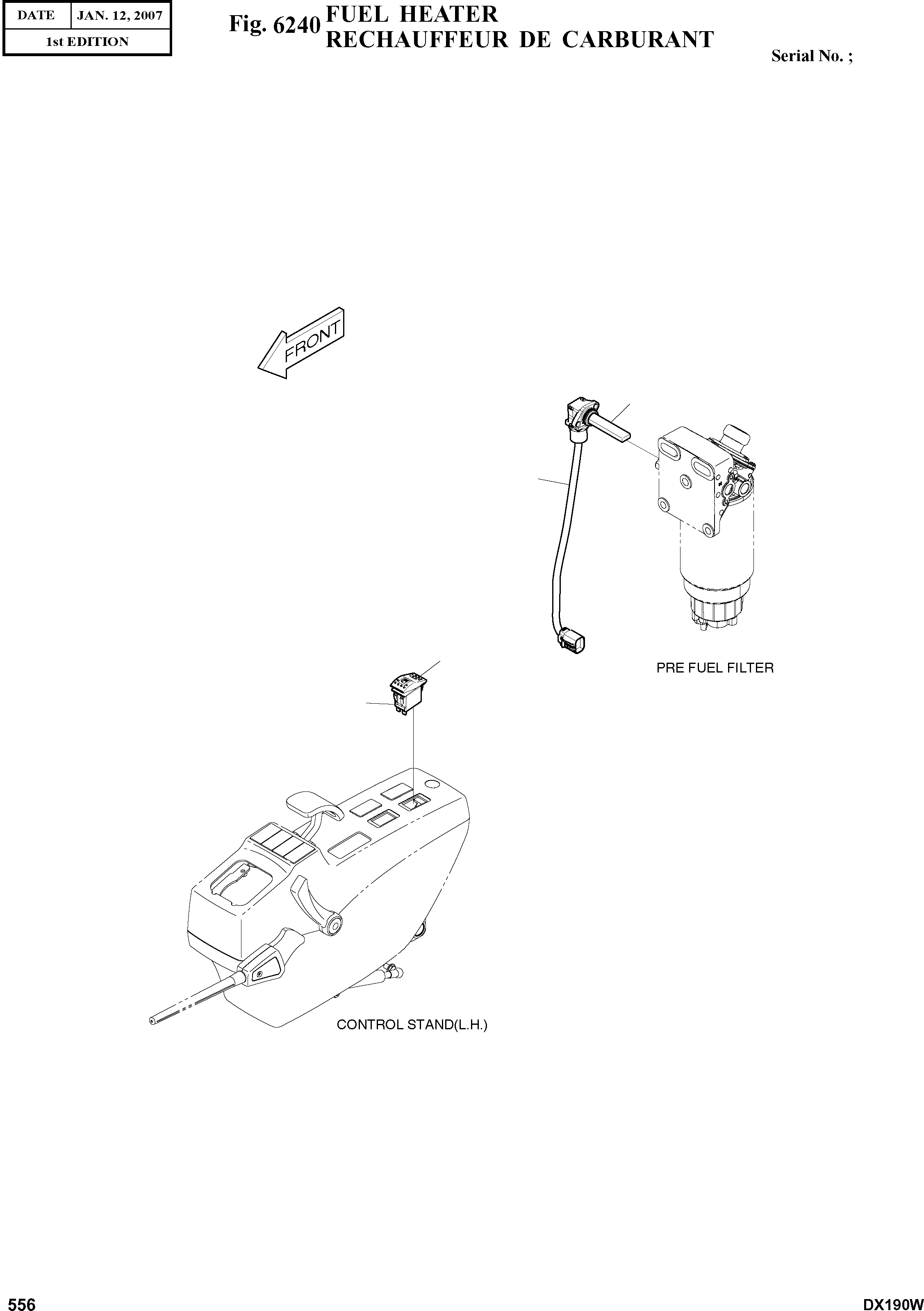 Other: DOOSAN-DAEWOO / DX190W(DX190W) / FUEL HEATER(6240 : 6240)
