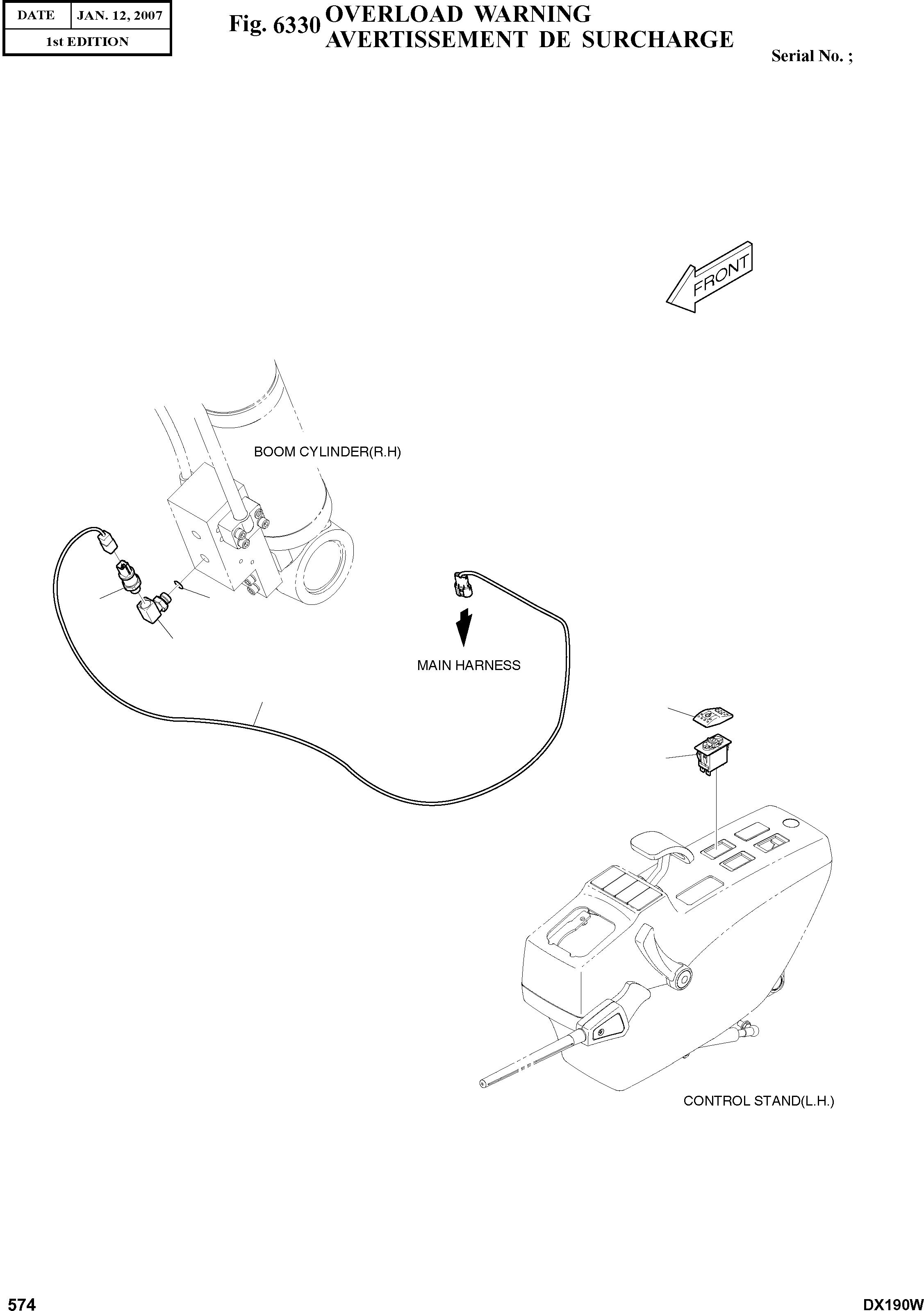 Other: DOOSAN-DAEWOO / DX190W(DX190W) / OVERLOAD WARNING(6330 : 6330)