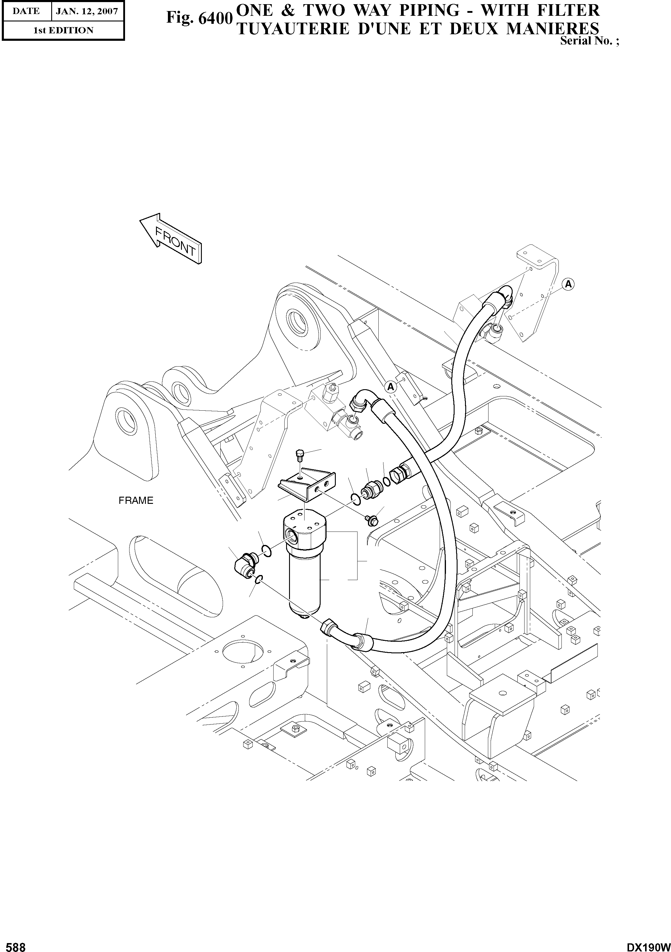 Other: DOOSAN-DAEWOO / DX190W(DX190W) / ONE & TWO WAY PIPING - WITH FILTER(6400 : 6400)