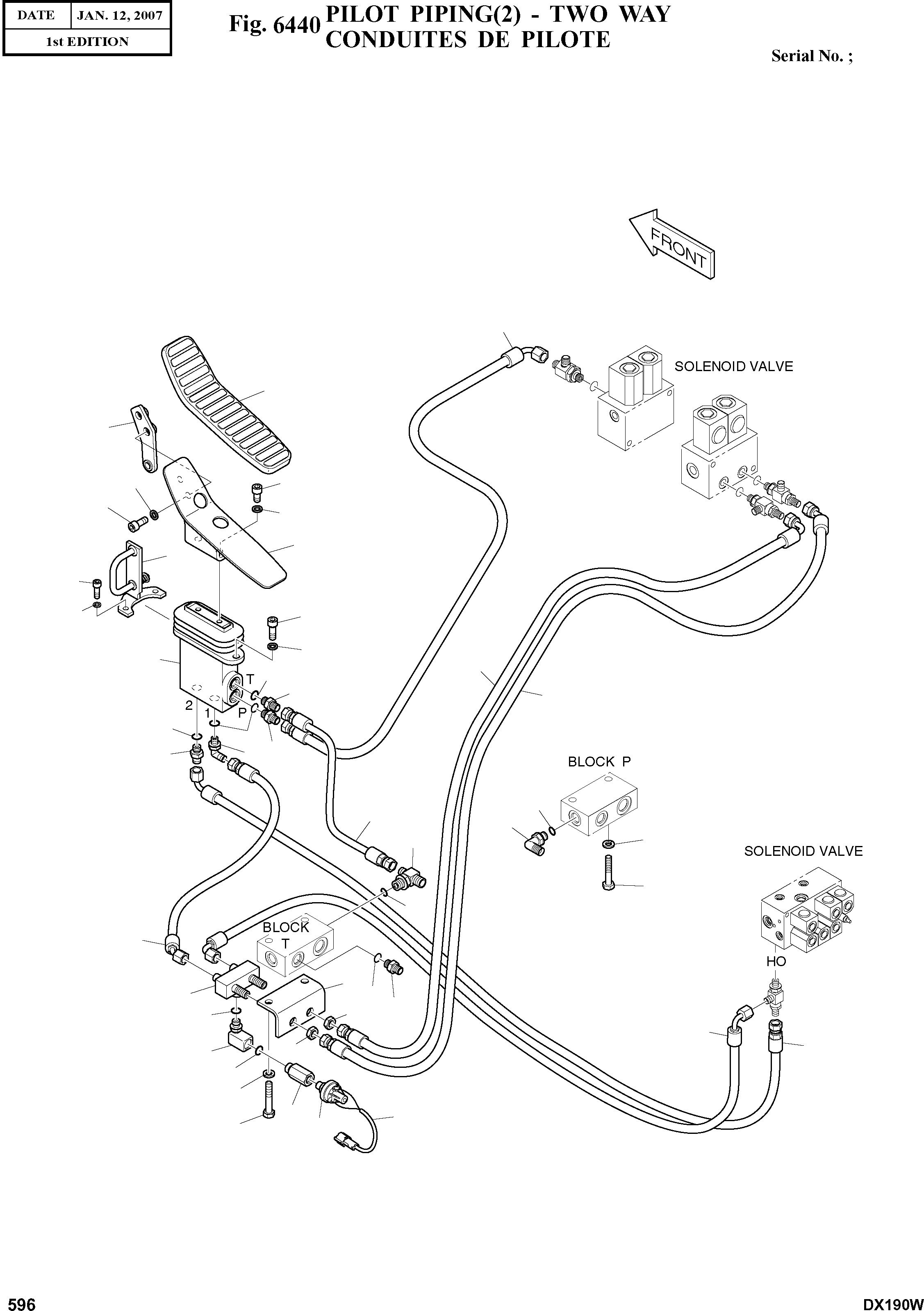 Other: DOOSAN-DAEWOO / DX190W(DX190W) / PILOT PIPING(2) - TWO WAY(6440 : 6440)