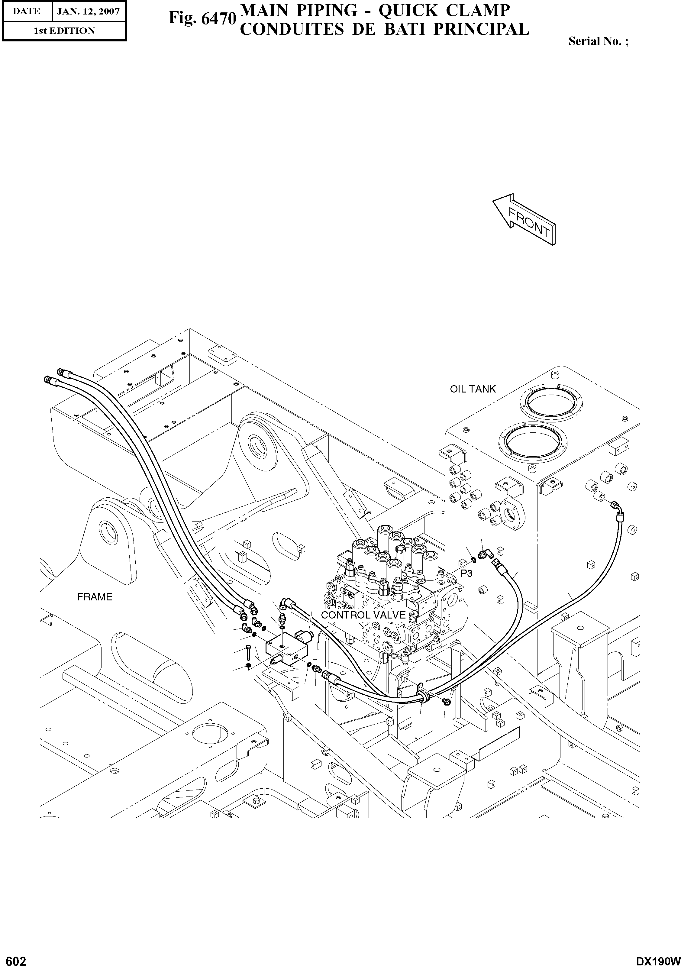 Other: DOOSAN-DAEWOO / DX190W(DX190W) / MAIN PIPING - QUICK CLAMP(6470 : 6470)