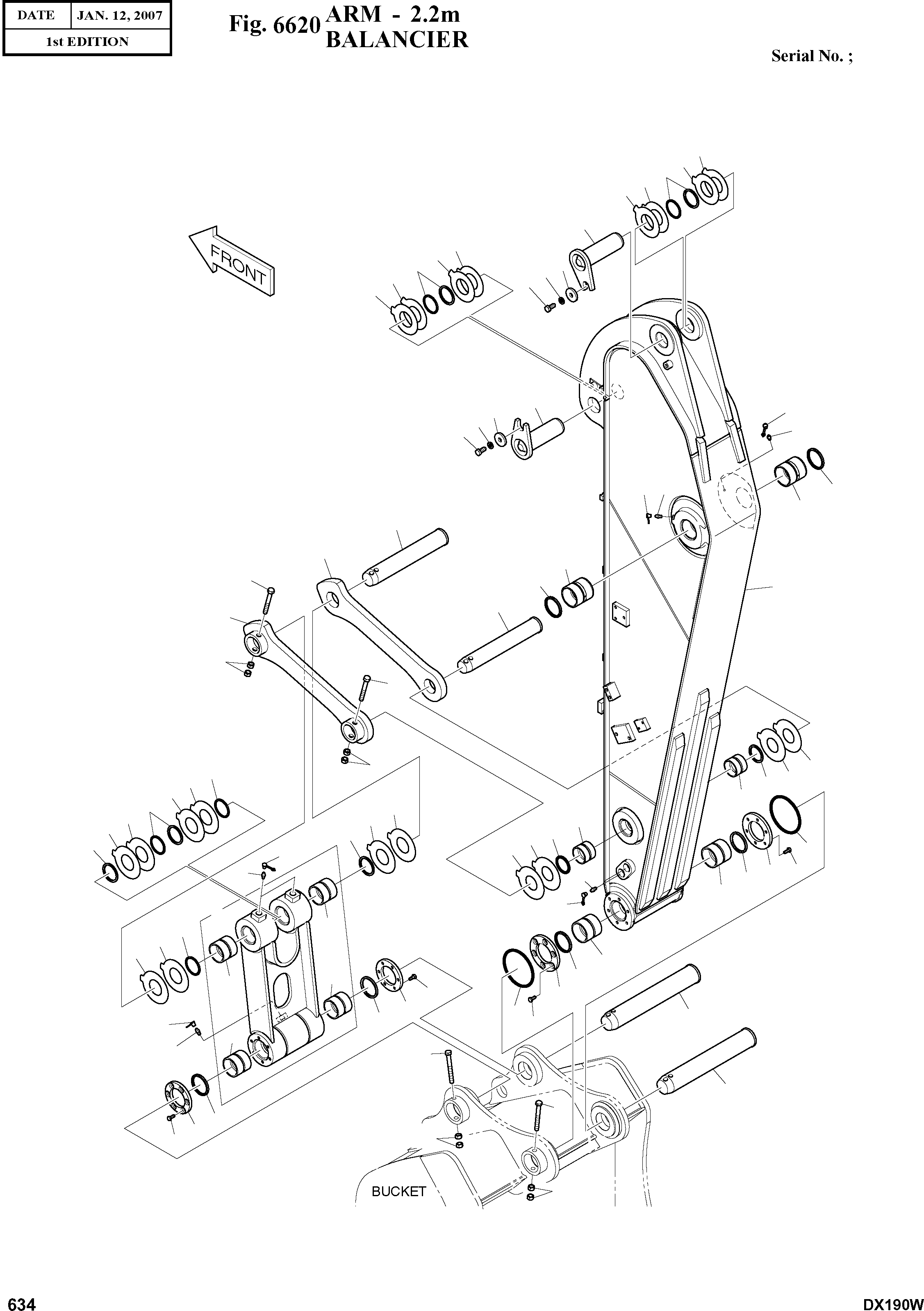 Other: DOOSAN-DAEWOO / DX190W(DX190W) / ARM - 2.2m(6620 : 6620)