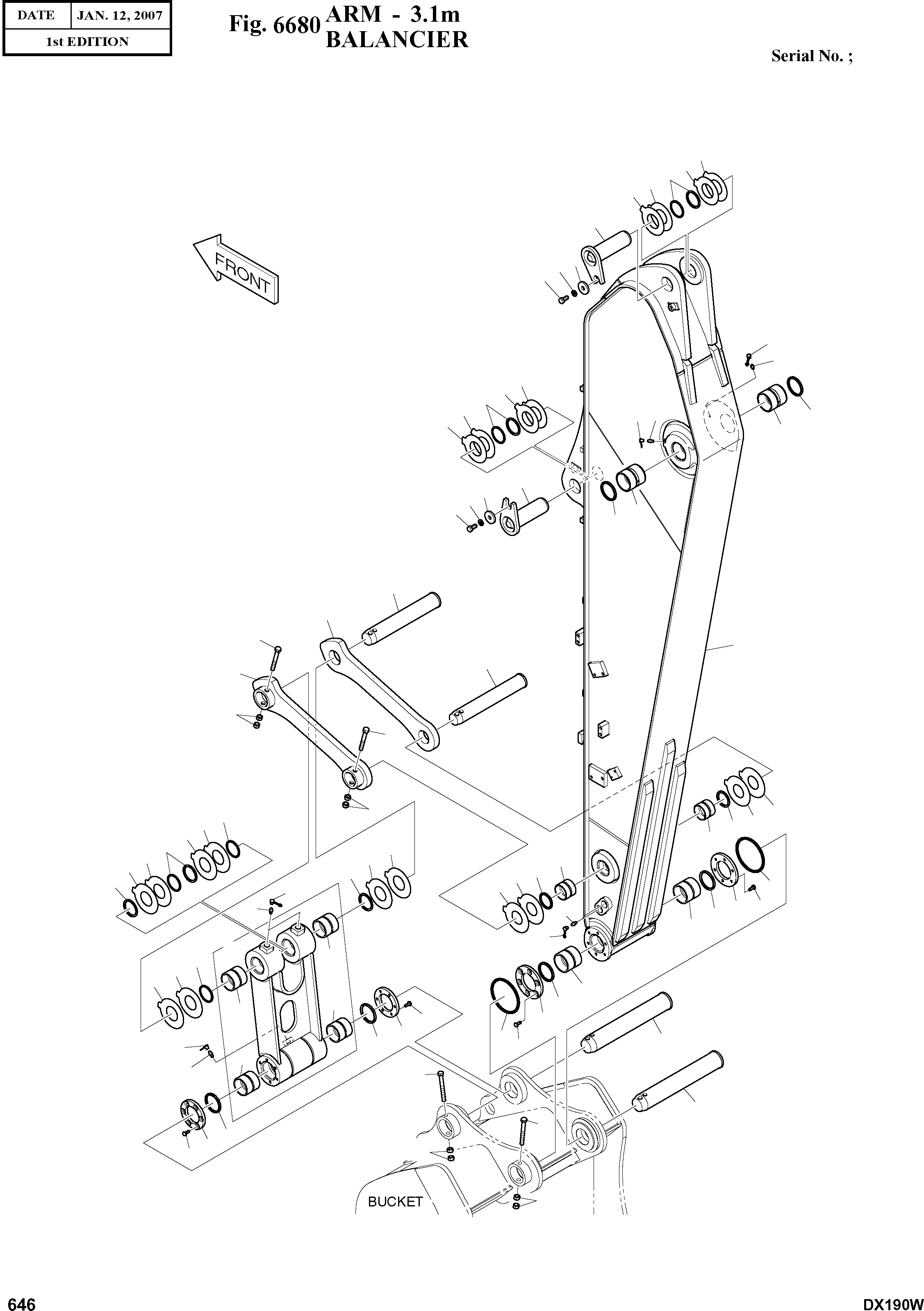 Other: DOOSAN-DAEWOO / DX190W(DX190W) / ARM - 3.1m(6680 : 6680)