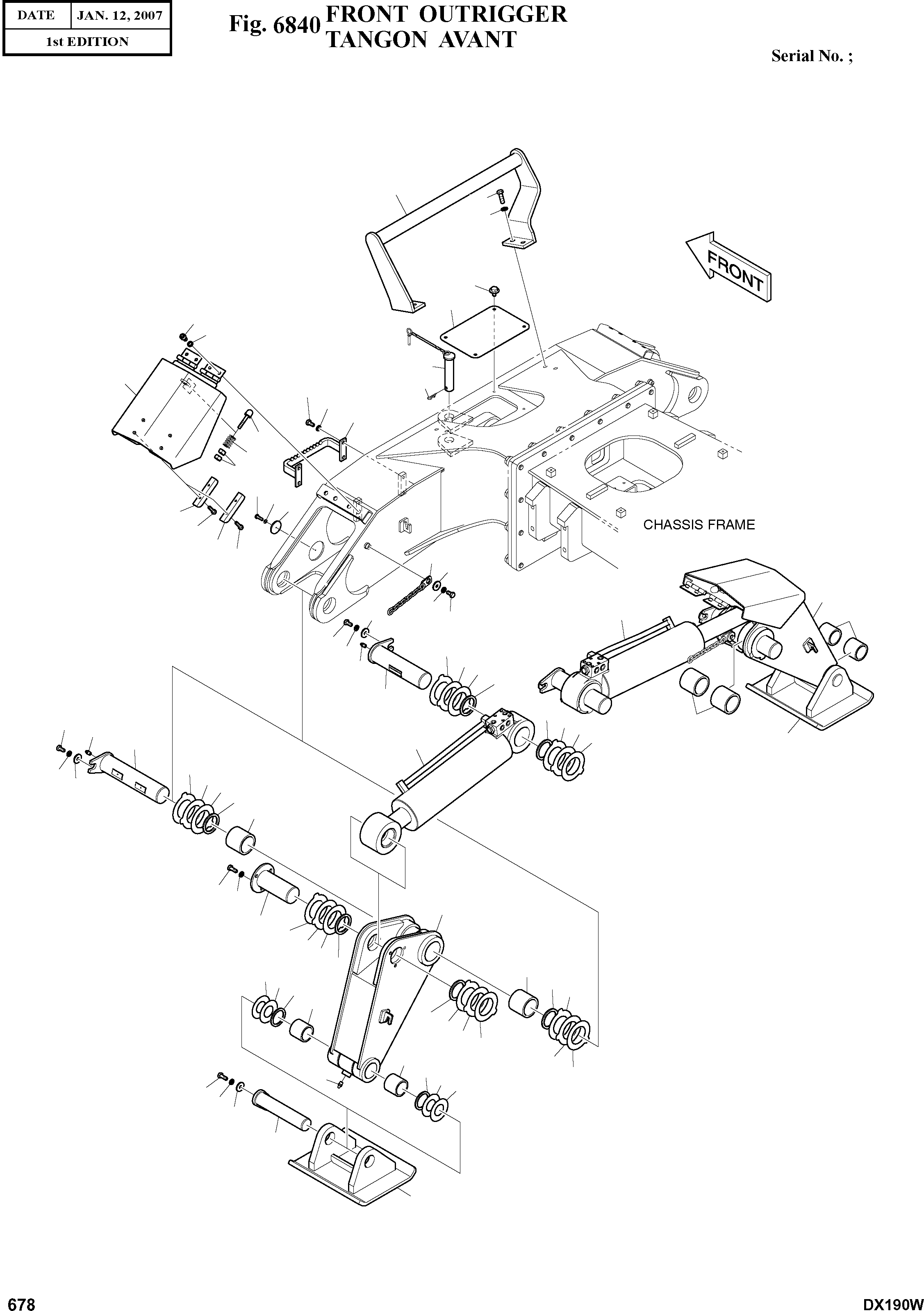 Other: DOOSAN-DAEWOO / DX190W(DX190W) / FRONT OUTRIGGER(6840 : 6840)